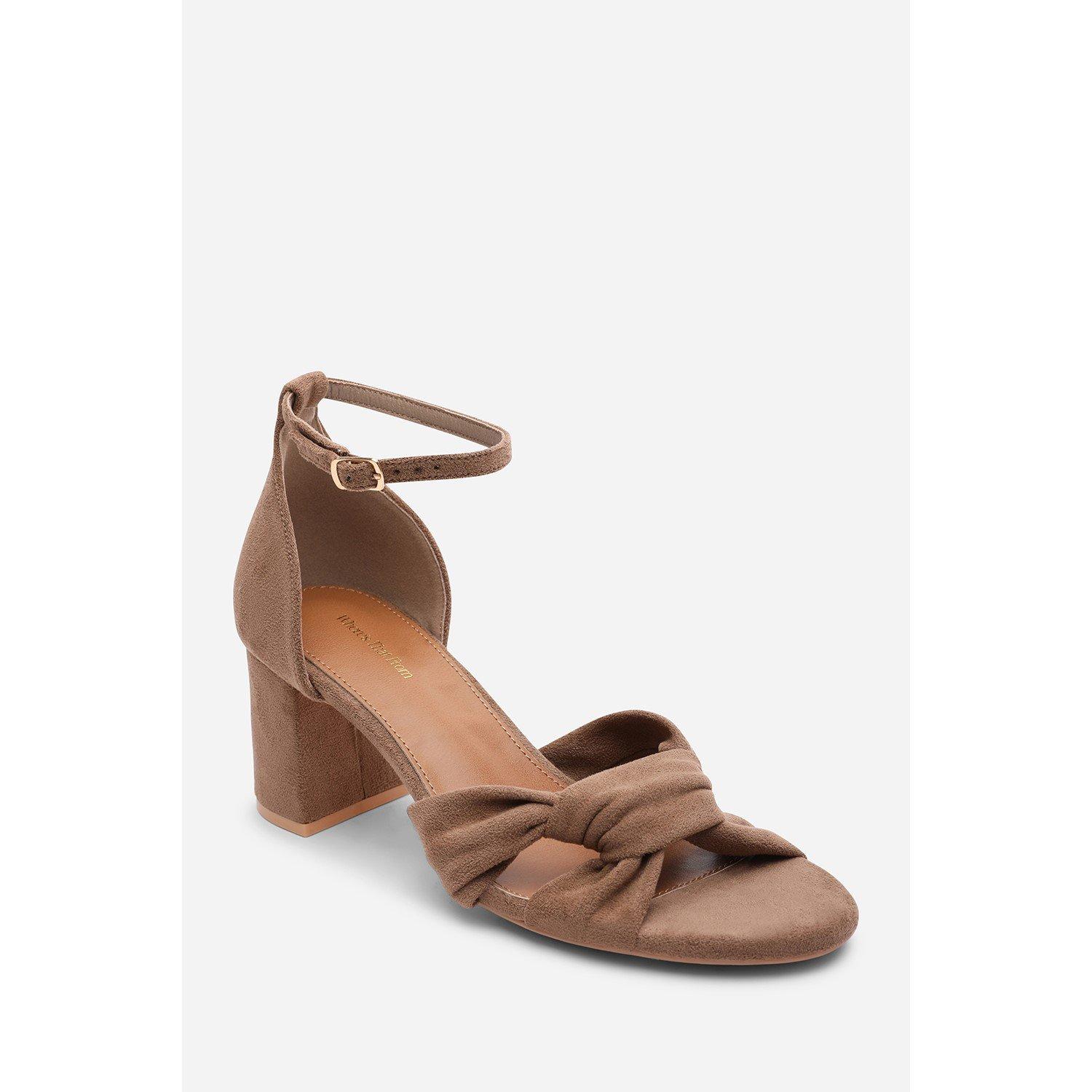 Camel - Wheres That From - Avelia Camel Strappy Block Heel Sandal - 2