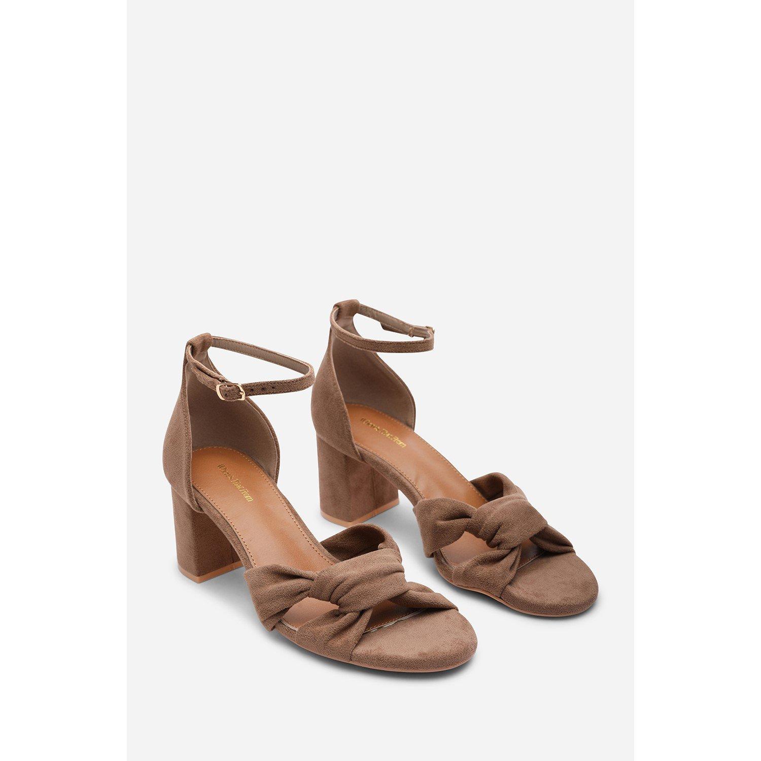 Camel - Wheres That From - Avelia Camel Strappy Block Heel Sandal - 3