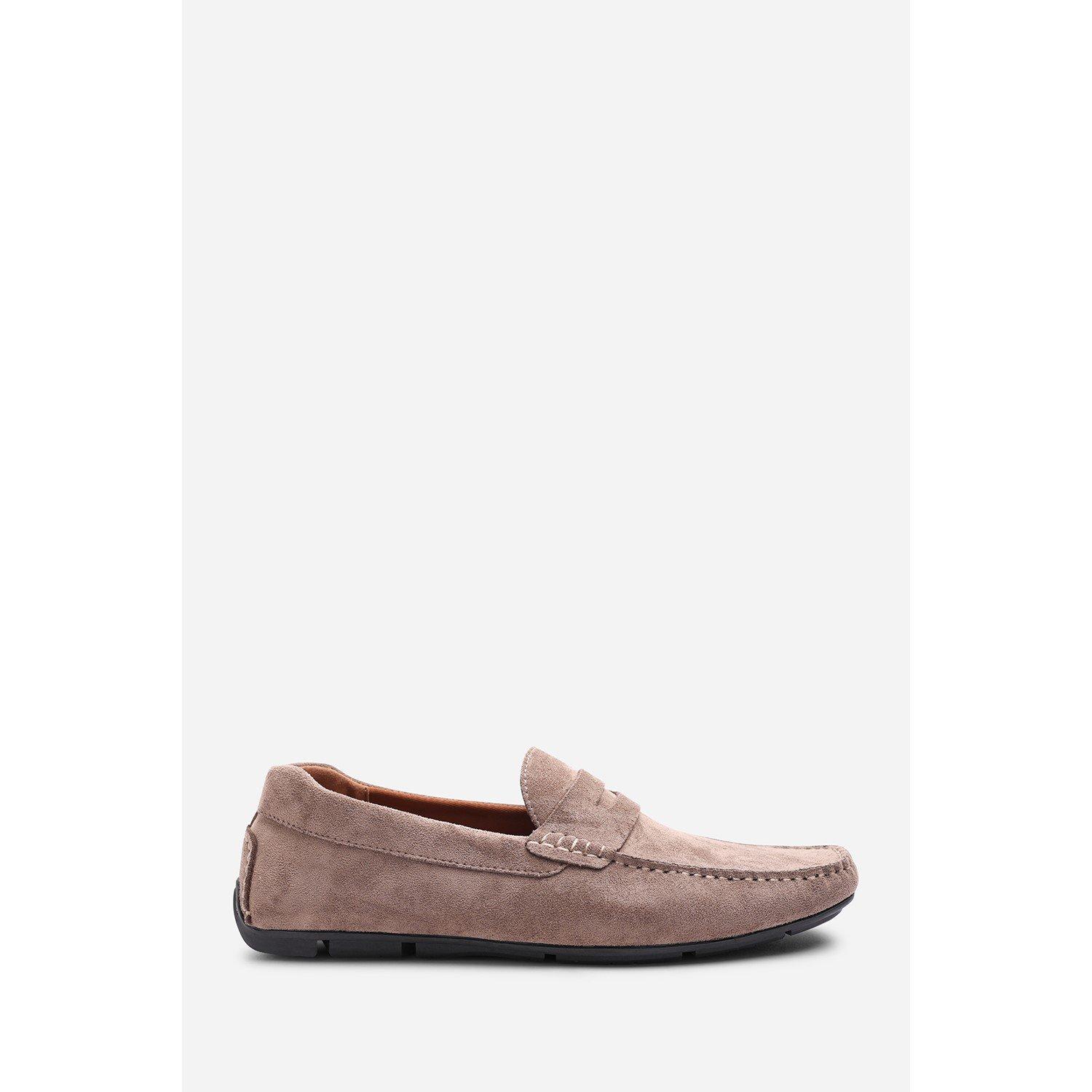 Khaki - Wheres That From - Kyle Suede Slip on Bubble Loafer - 2