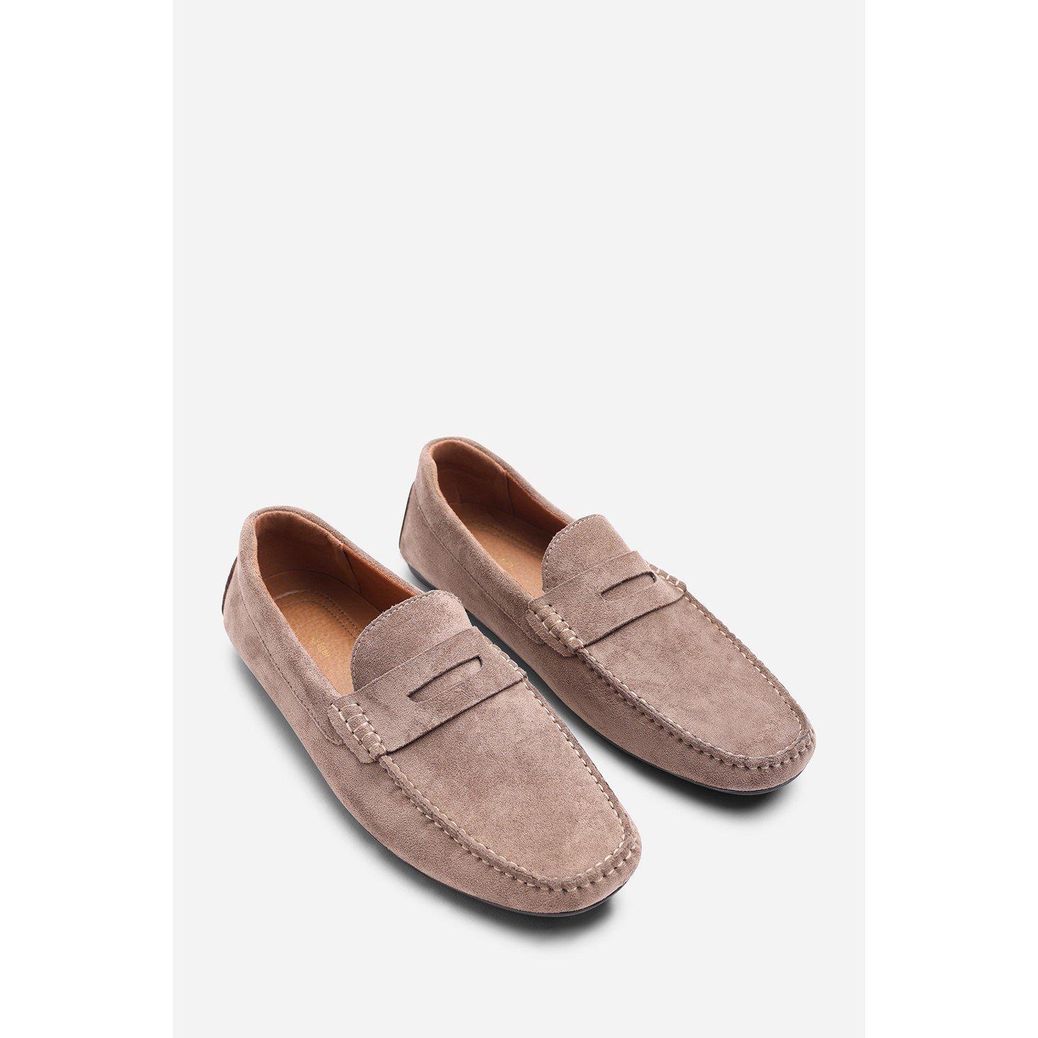 Khaki - Wheres That From - Kyle Suede Slip on Bubble Loafer - 4