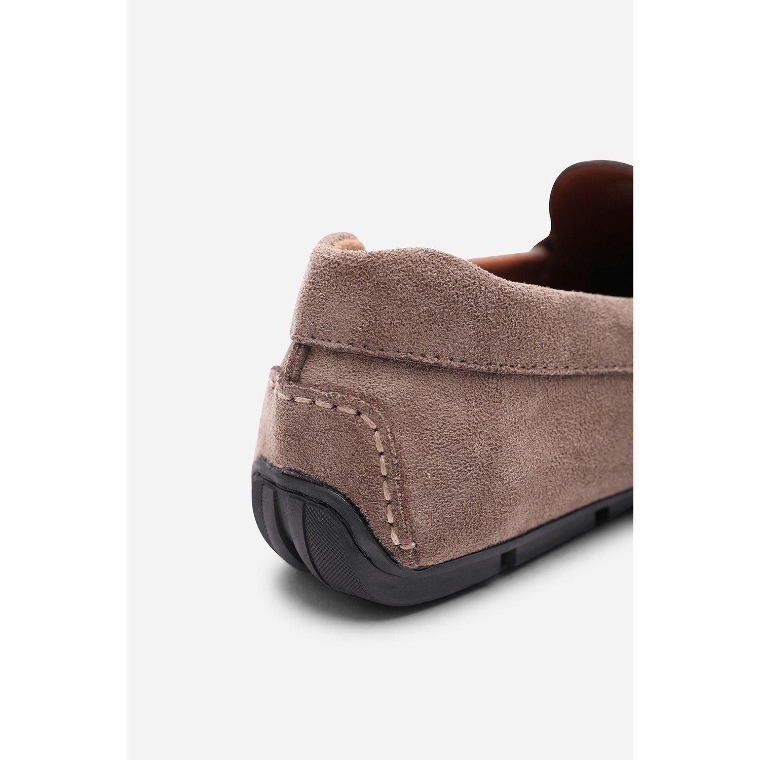 Khaki - Wheres That From - Kyle Suede Slip on Bubble Loafer - 6