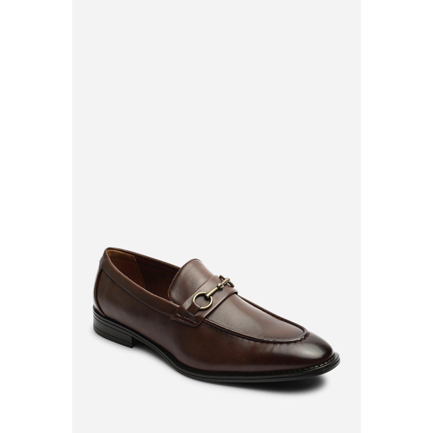 Dark Brown - Wheres That From - Declan Pointed Toe Slip On Buckle Loafer - 2