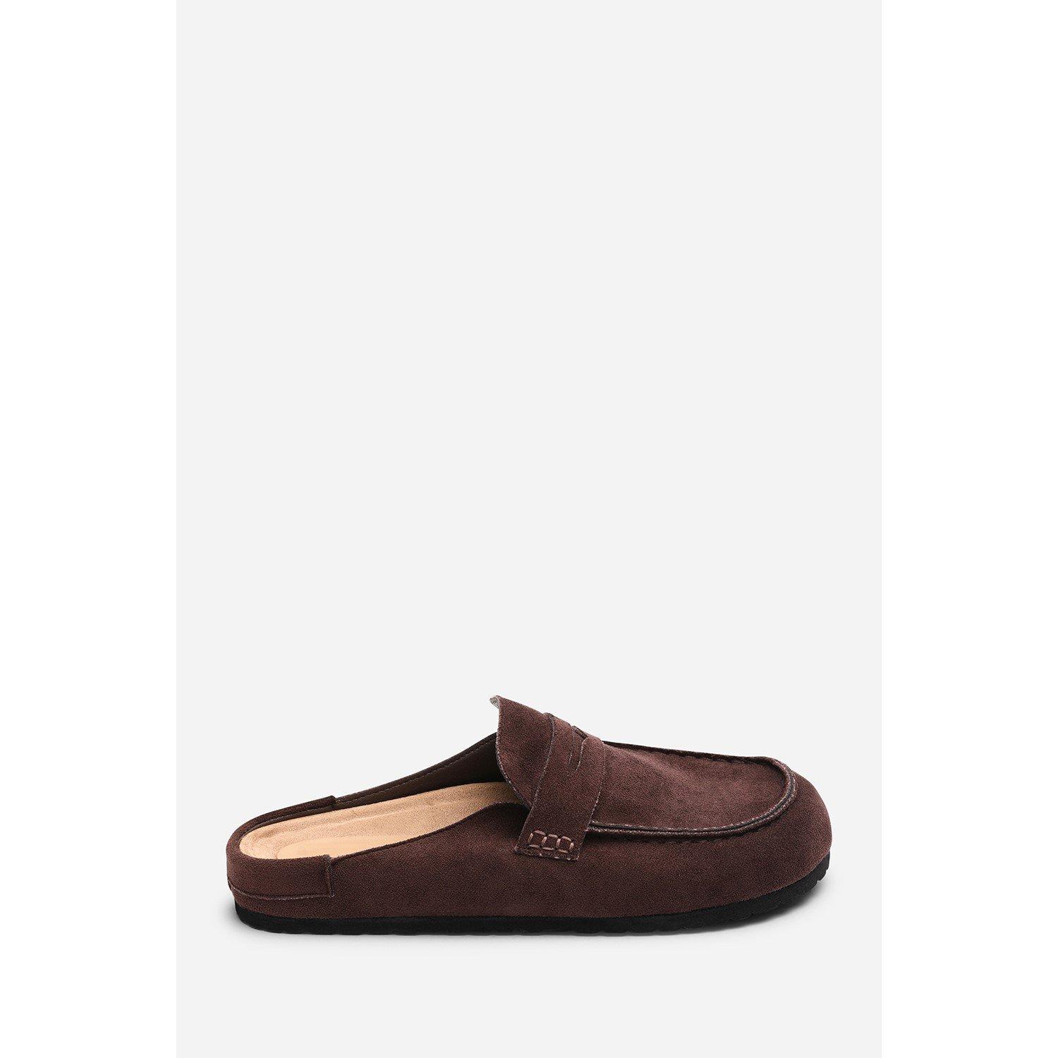 Brown - Wheres That From - Honeybee Dark Brown Low Back Slip on Mule - 2