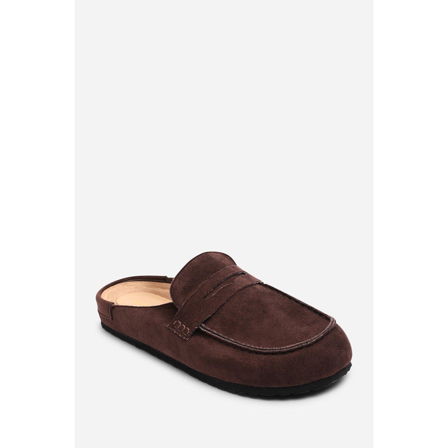 Brown - Wheres That From - Honeybee Dark Brown Low Back Slip on Mule - 3