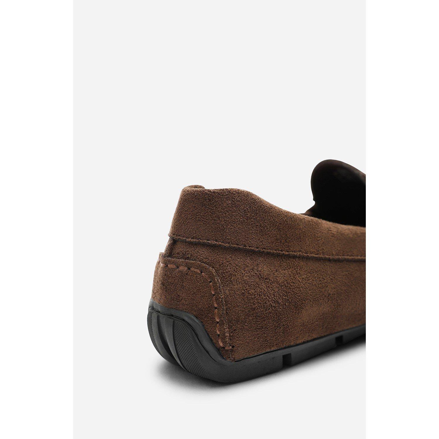 Dark Brown - Wheres That From - Kyle Suede Slip on Bubble Loafer - 7
