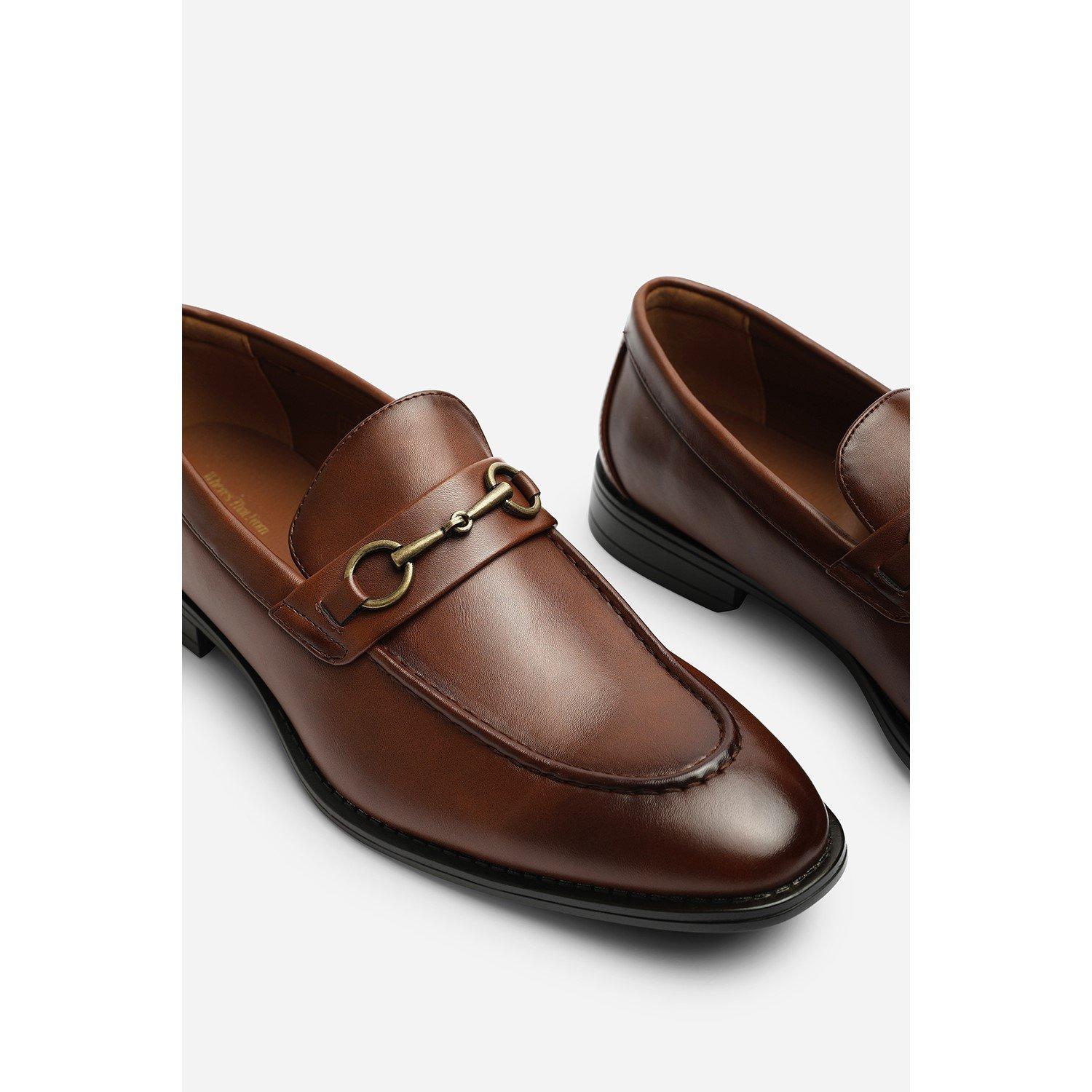 Tan - Wheres That From - Declan Pointed Toe Slip On Buckle Loafer - 4