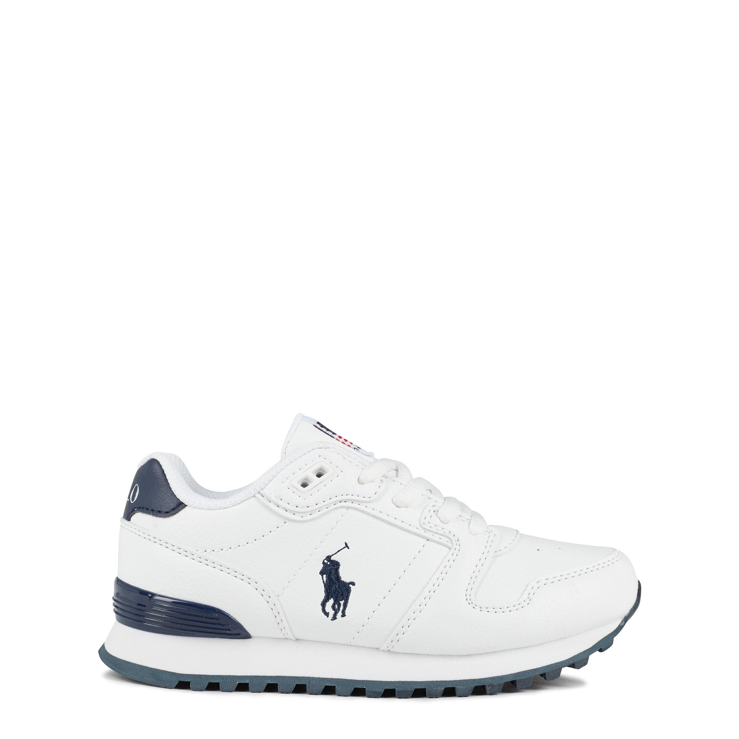 Blanc/Marine - Polo Ralph Lauren - Oryion Classic Childrens Trainers - 1