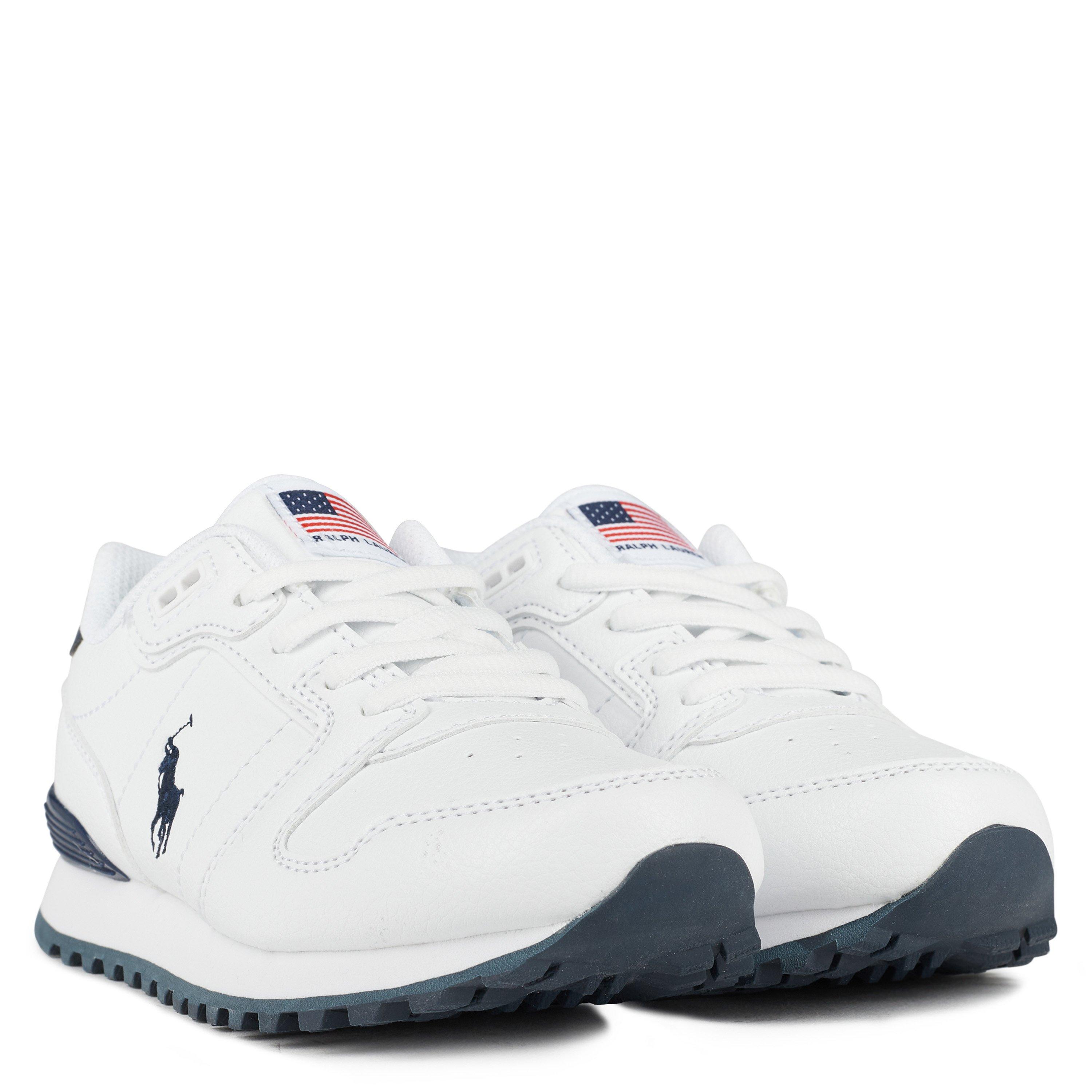 Blanc/Marine - Polo Ralph Lauren - Oryion Classic Childrens Trainers - 3