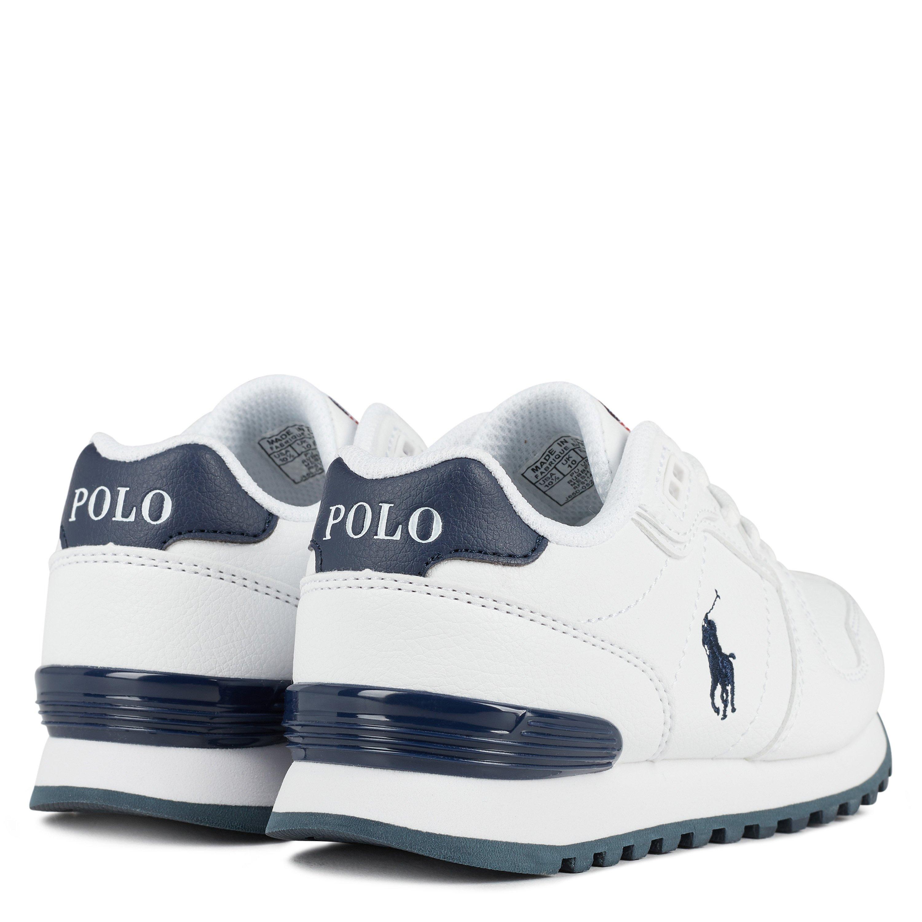 Blanc/Marine - Polo Ralph Lauren - Oryion Classic Childrens Trainers - 4
