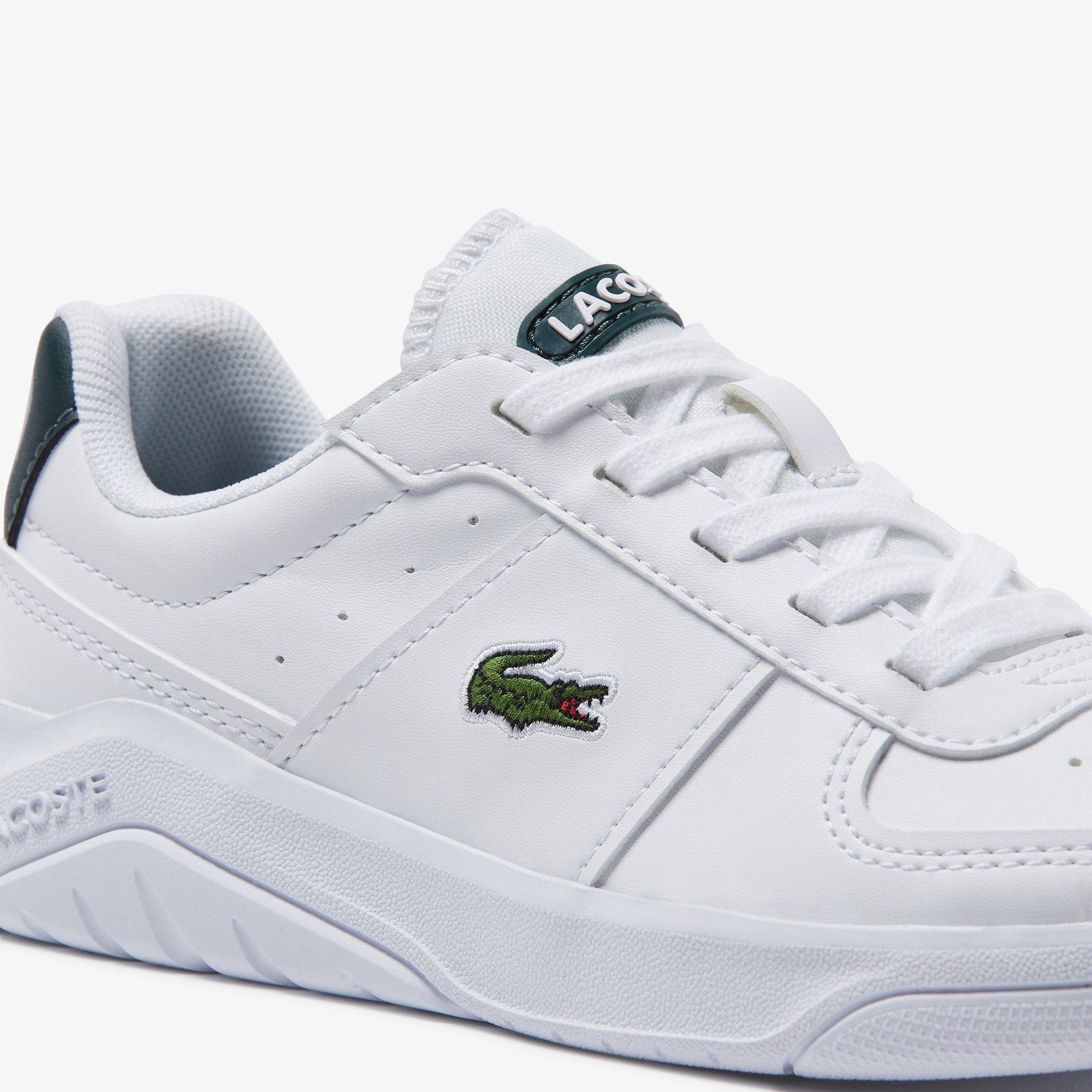 Bianco/VerdeScuro - Lacoste - Game Advance Child Boys Trainers - 4