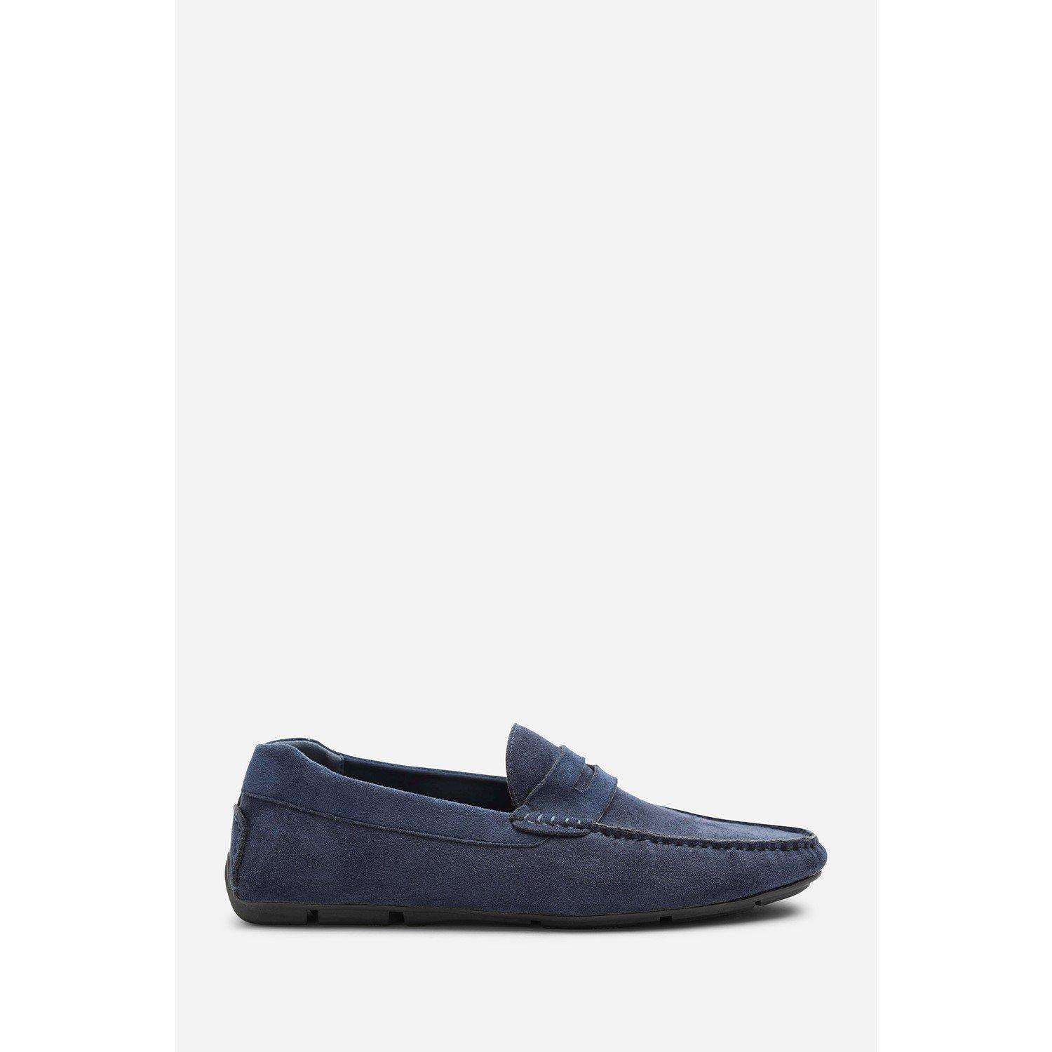Navy - Wheres That From - Kyle Suede Slip on Bubble Loafer - 2