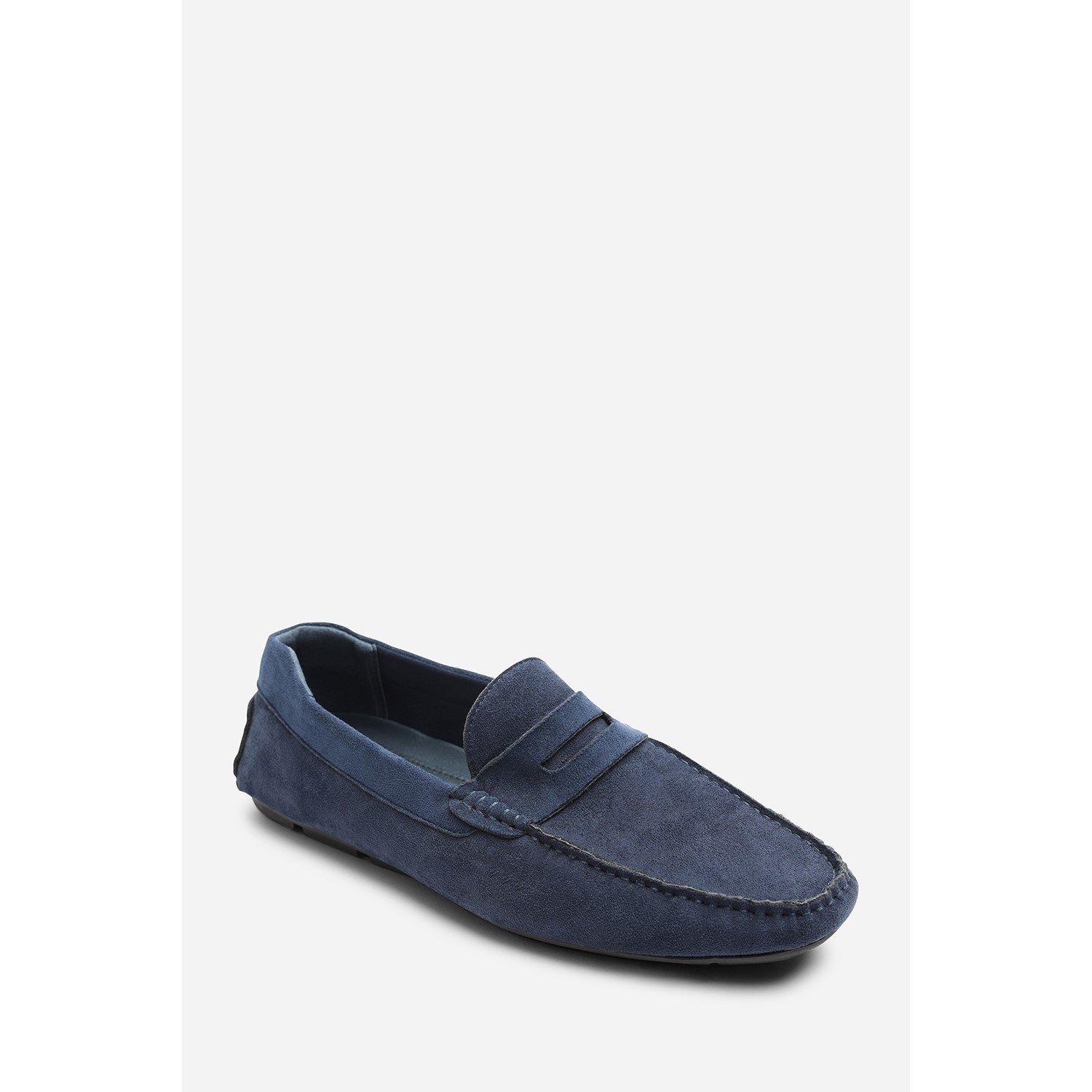 Navy - Wheres That From - Kyle Suede Slip on Bubble Loafer - 3