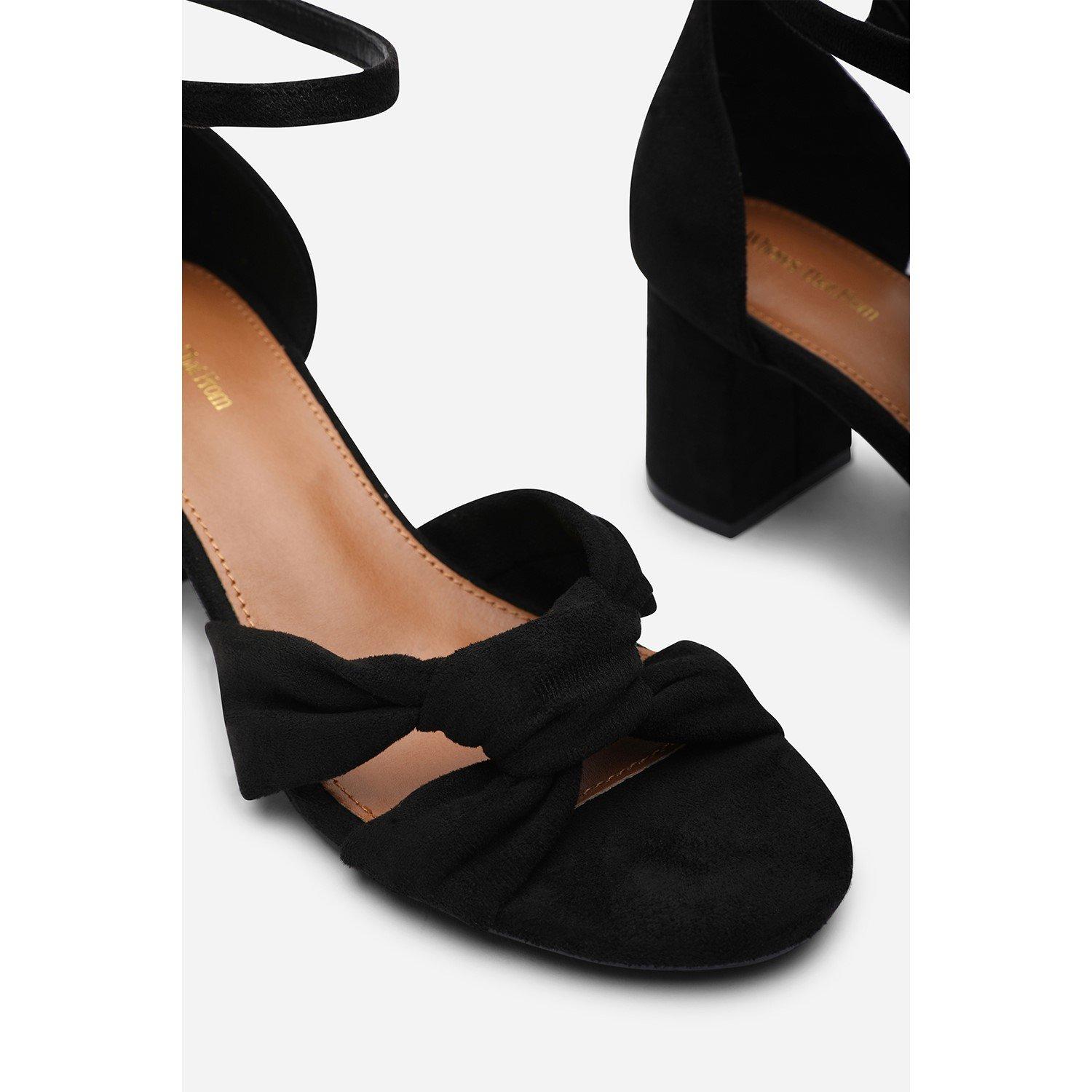 Black - Wheres That From - Avelia Black Strappy Block Heel Sandal - 5