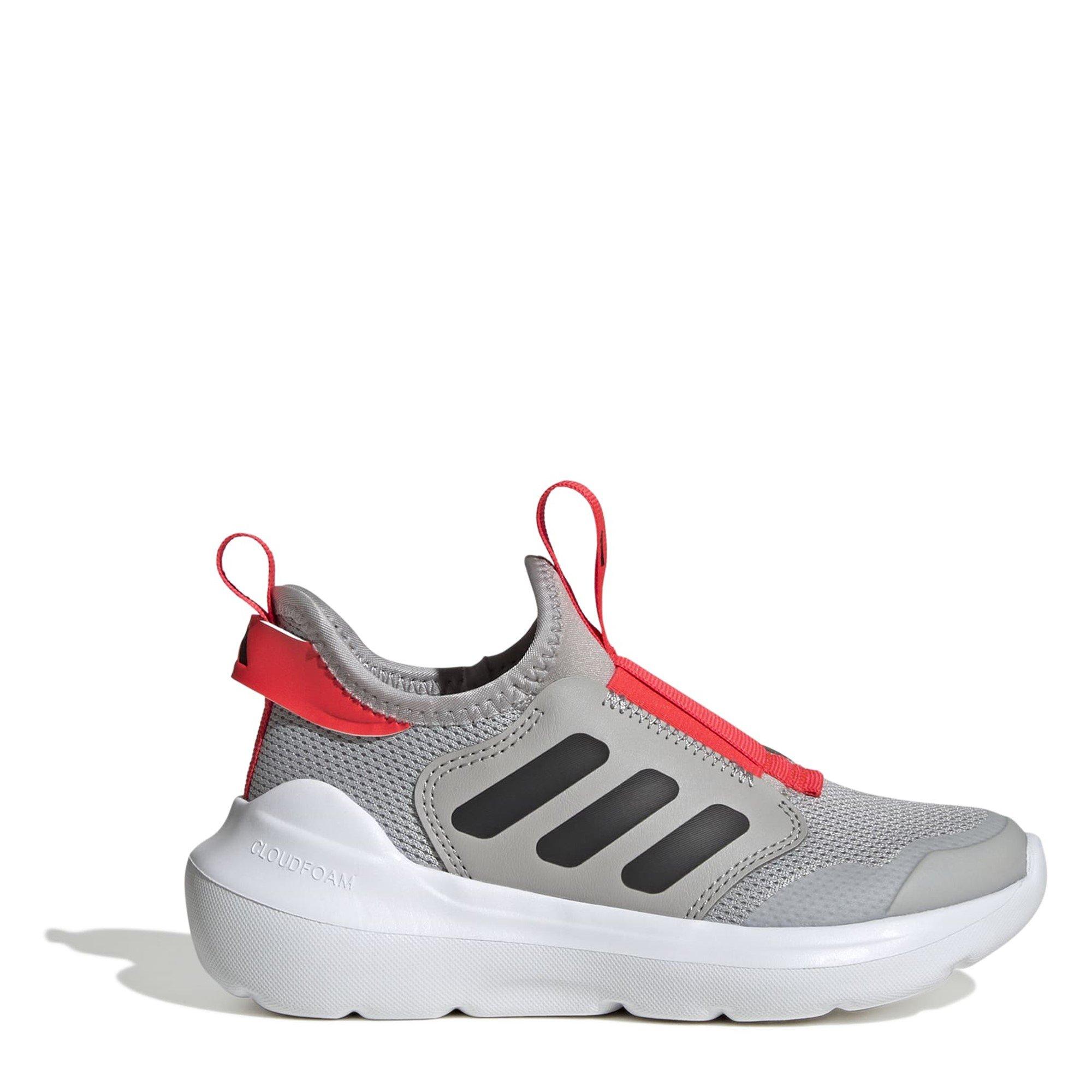 Adidas Boys Tensaur Comfort Shoes Childrens - Grey/Red - C11 (29)