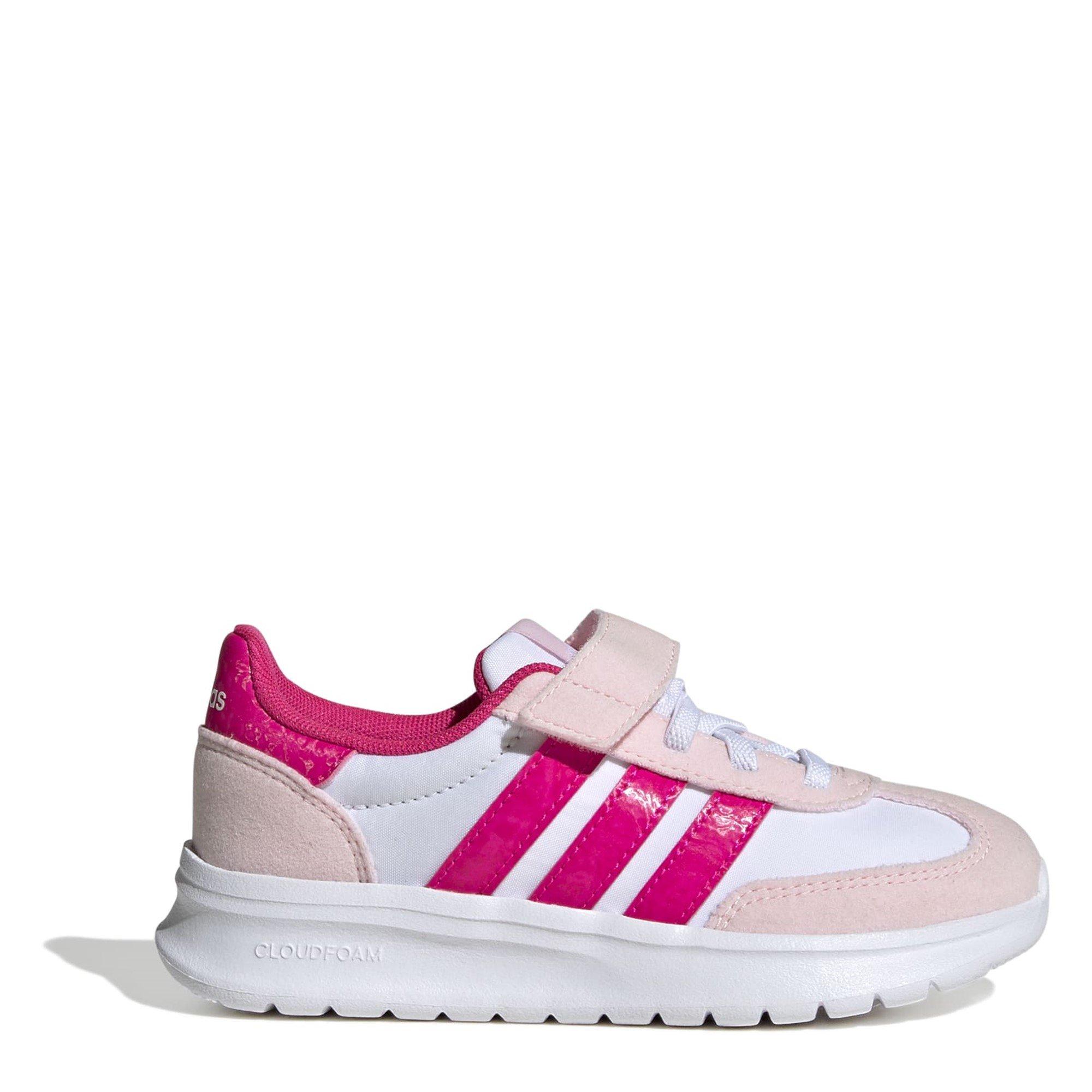 Adidas Girls Run 70S 2.0 Runners - White/Pink - 2 (34)