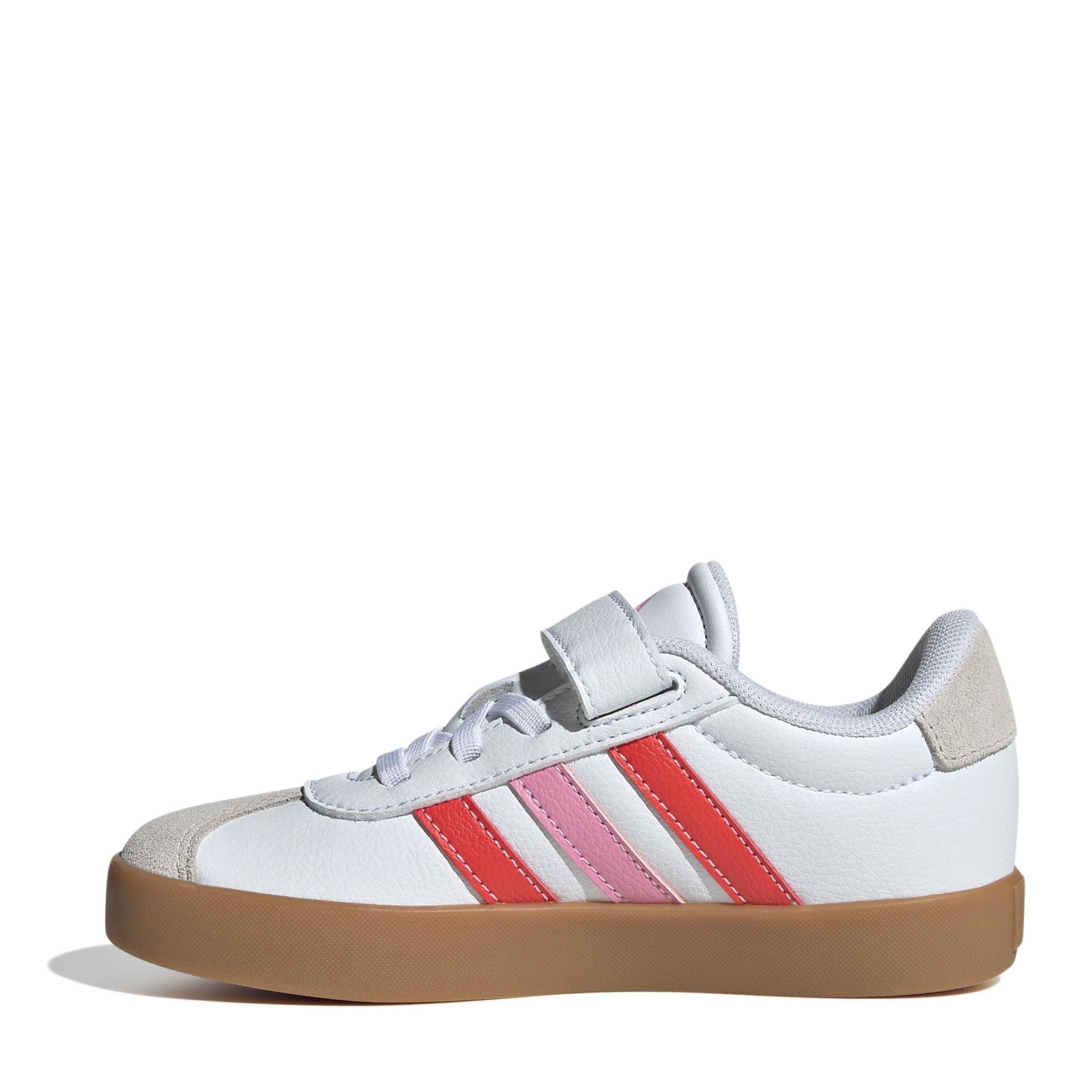 Weiß/Rot/Rosa - adidas - VL Court 3.0 Trainers Childrens - 2