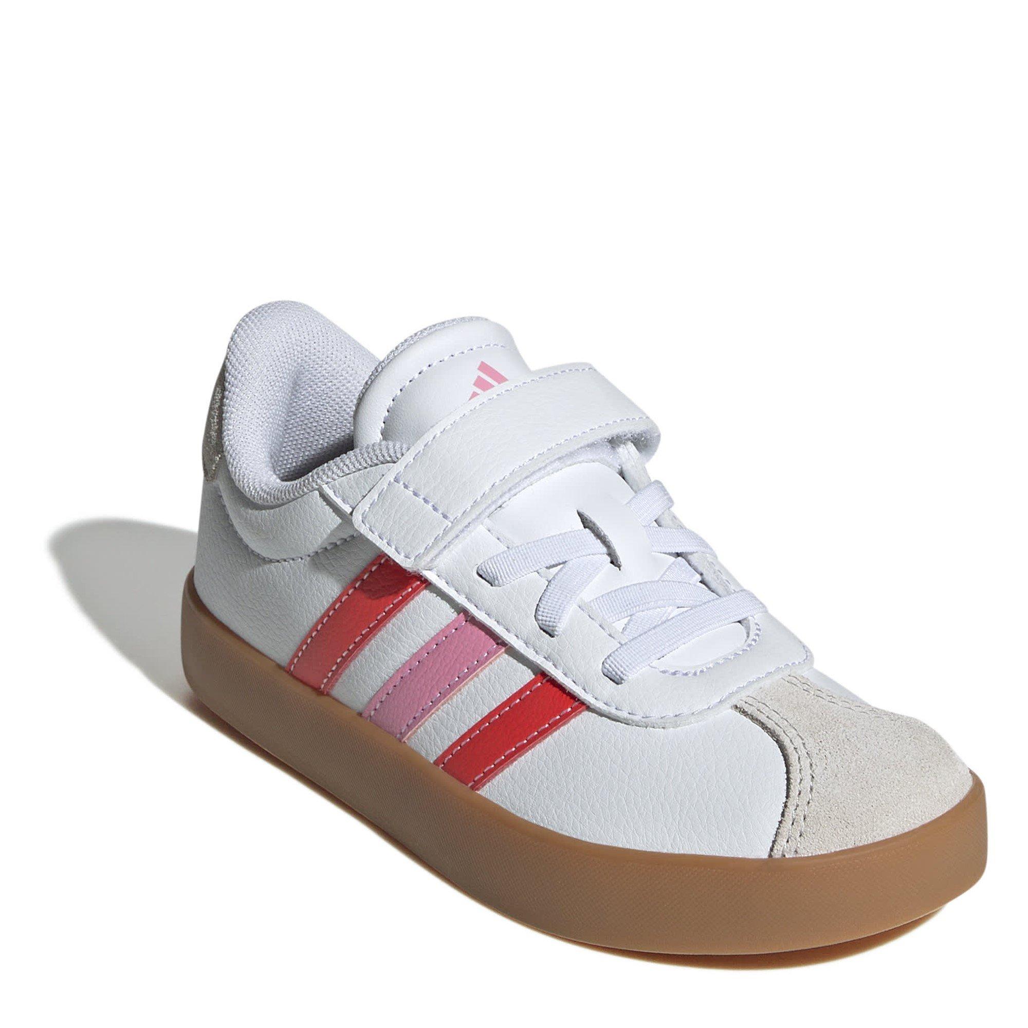 Weiß/Rot/Rosa - adidas - VL Court 3.0 Trainers Childrens - 3