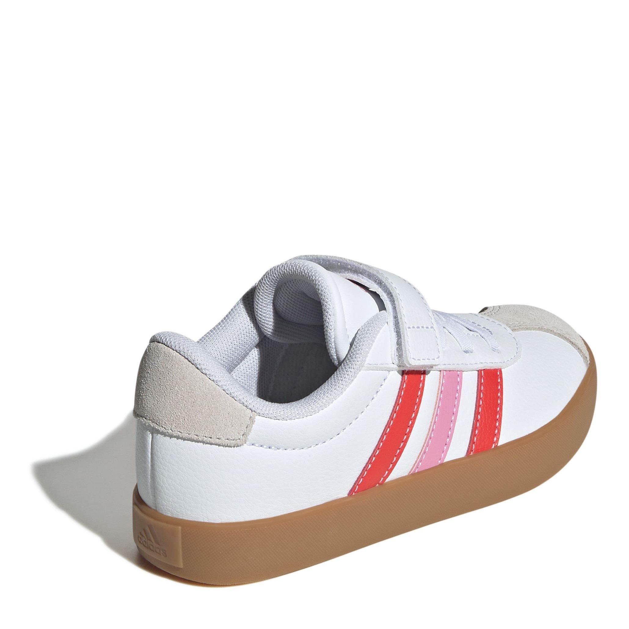 Weiß/Rot/Rosa - adidas - VL Court 3.0 Trainers Childrens - 4