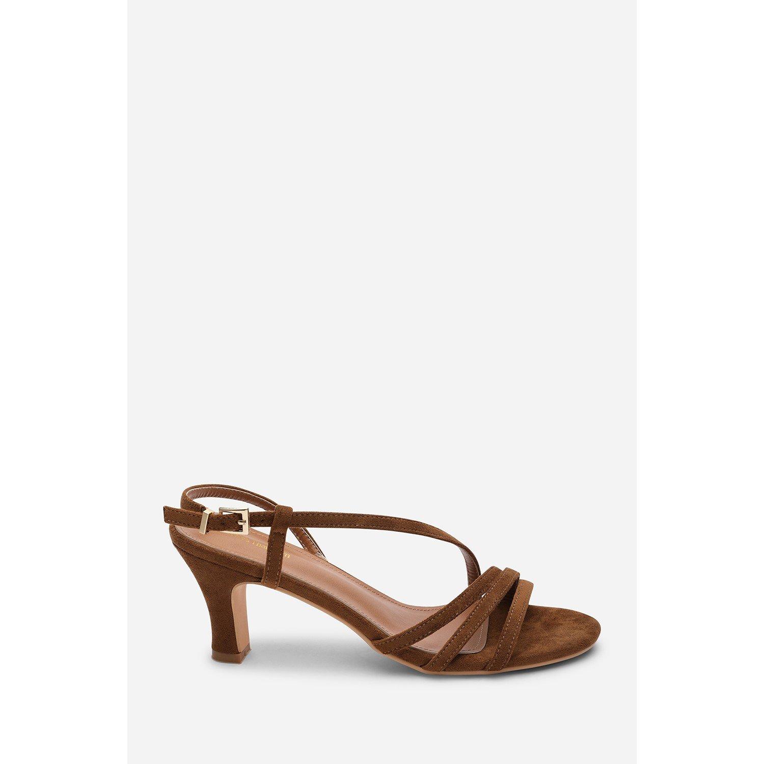 Cognac - Wheres That From - Mykonos Multi Strap Slingback Cognac Suede Low Blo - 2