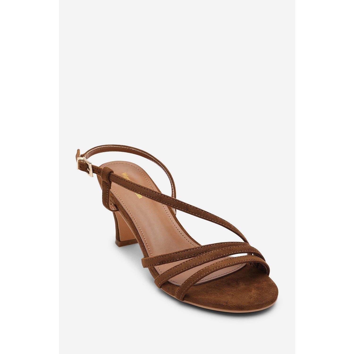 Cognac - Wheres That From - Mykonos Multi Strap Slingback Cognac Suede Low Blo - 3
