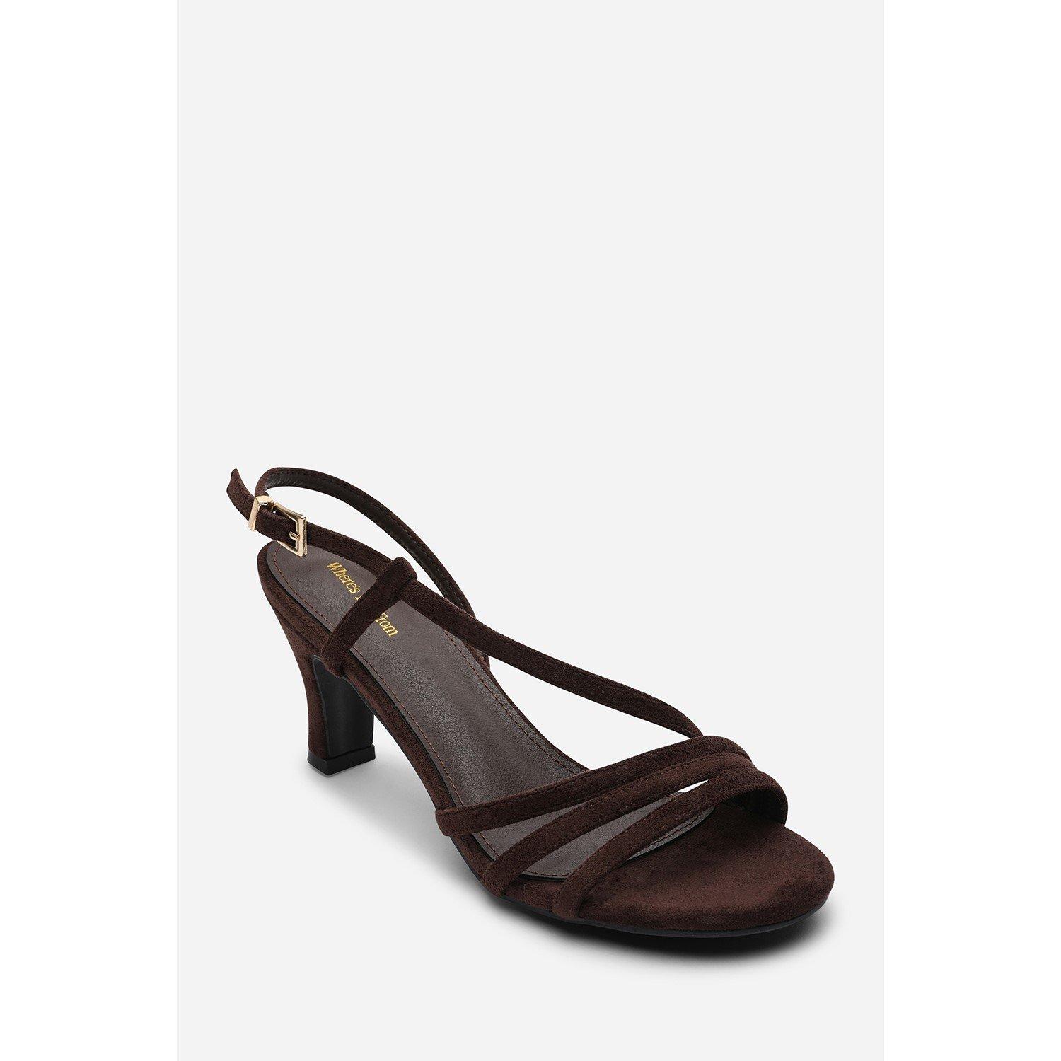 Dark Brown - Wheres That From - Mykonos Multi Strap Slingback Dark Brown Suede Low - 3
