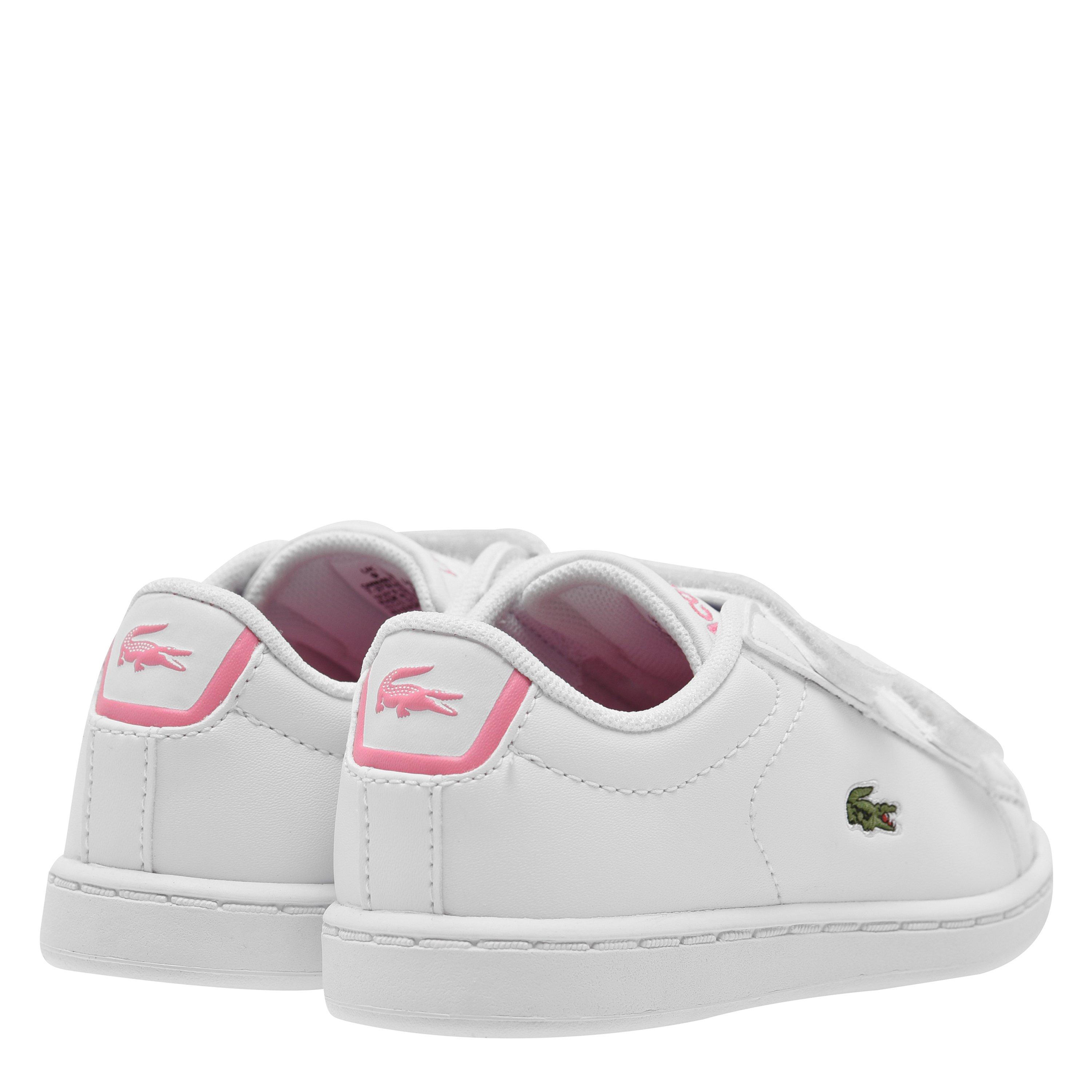 Blanco/Rosa - Lacoste - Carnaby BL1 Infants Trainers - 4