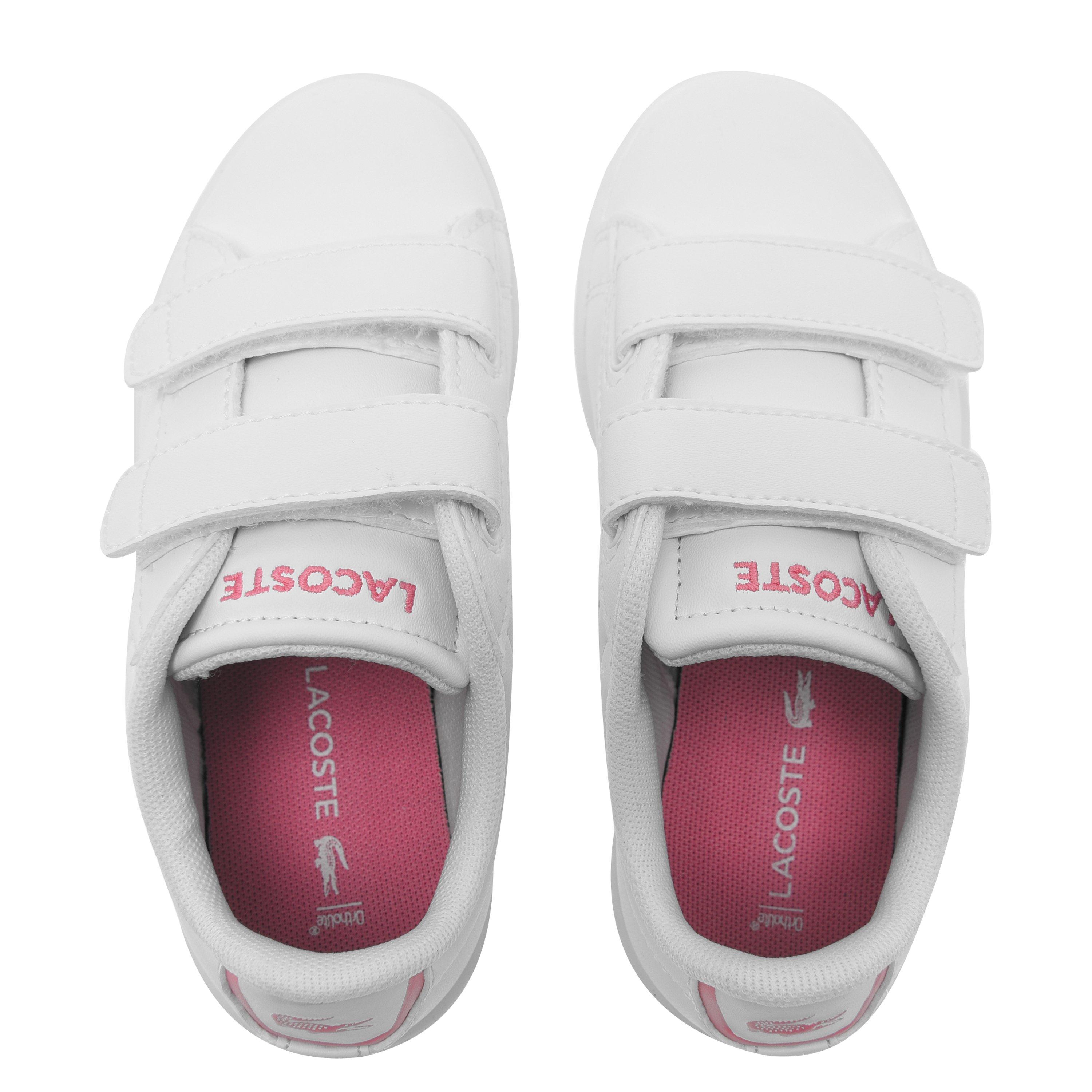 Blanco/Rosa - Lacoste - Carnaby BL1 Infants Trainers - 5