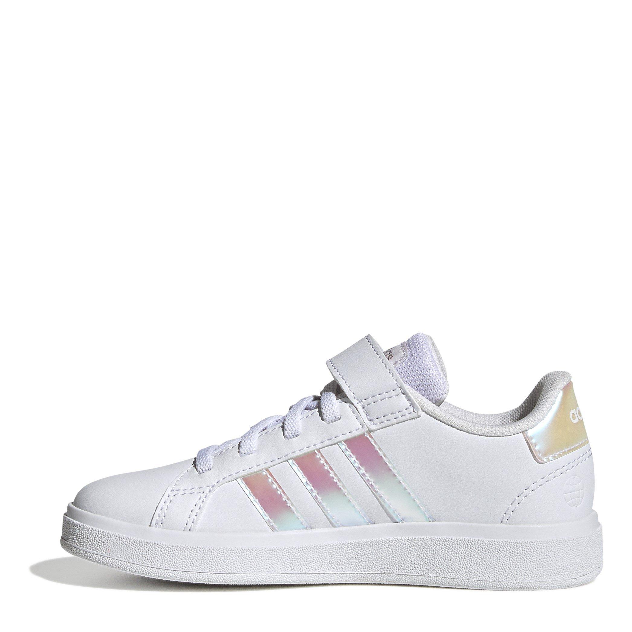White/Irides - adidas - Grand Court Trainers Child Girls - 2