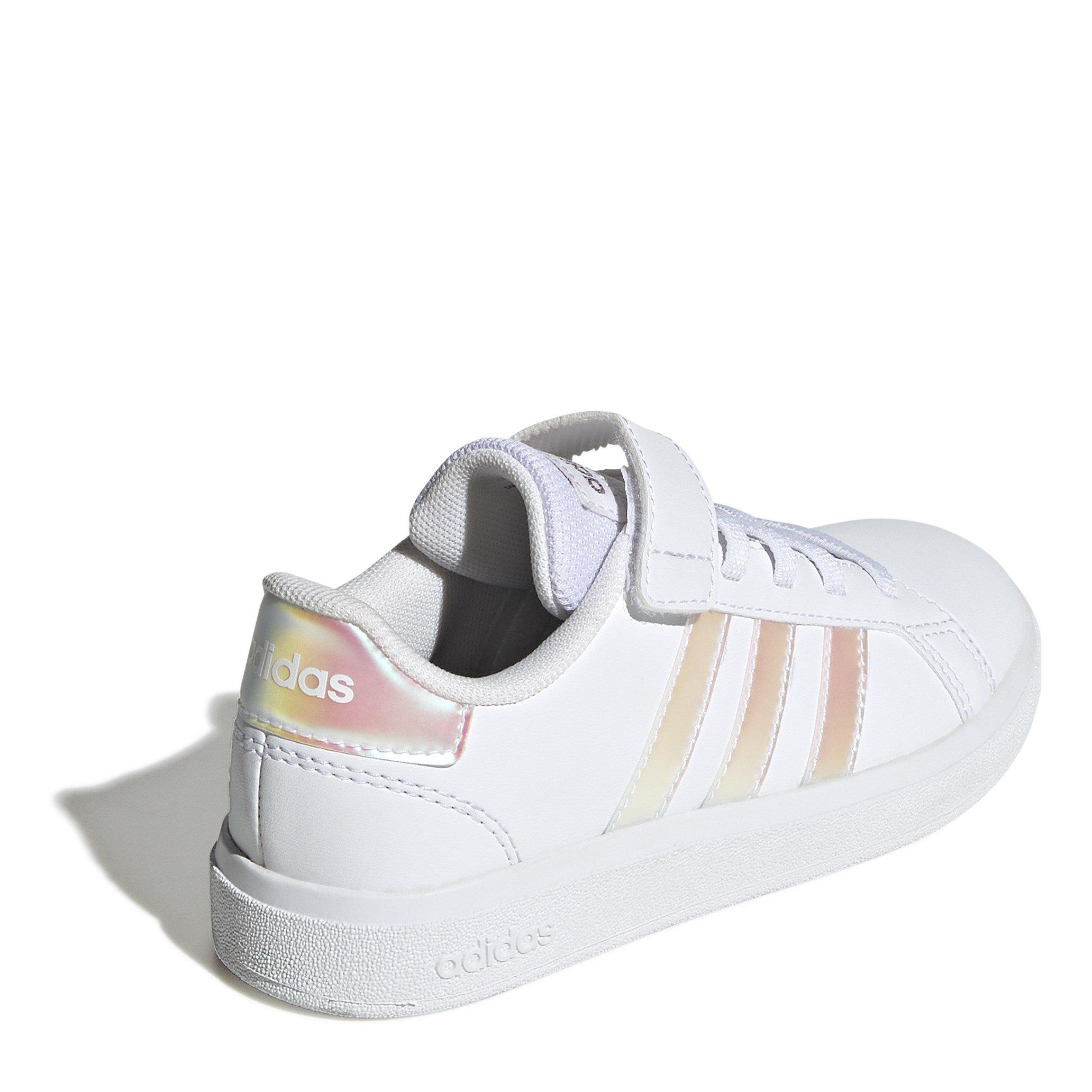 White/Irides - adidas - Grand Court Trainers Child Girls - 4