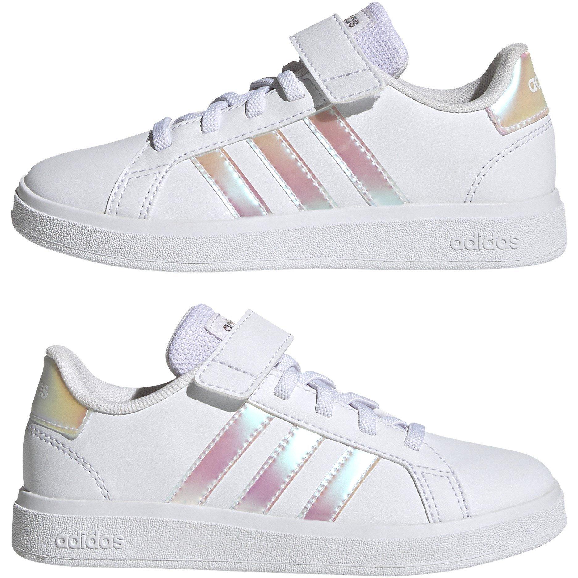 White/Irides - adidas - Grand Court Trainers Child Girls - 9