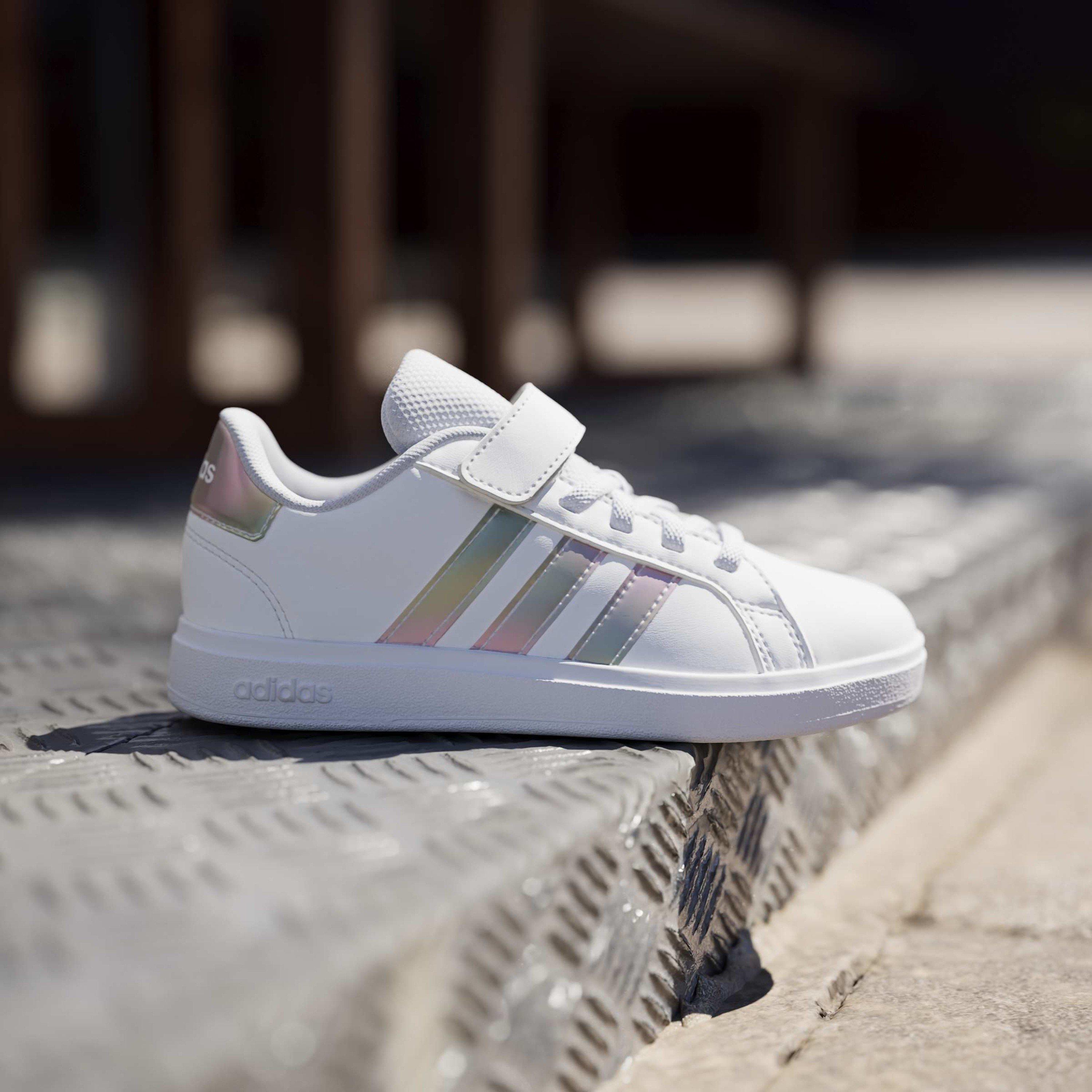 White/Irides - adidas - Grand Court Trainers Child Girls - 10