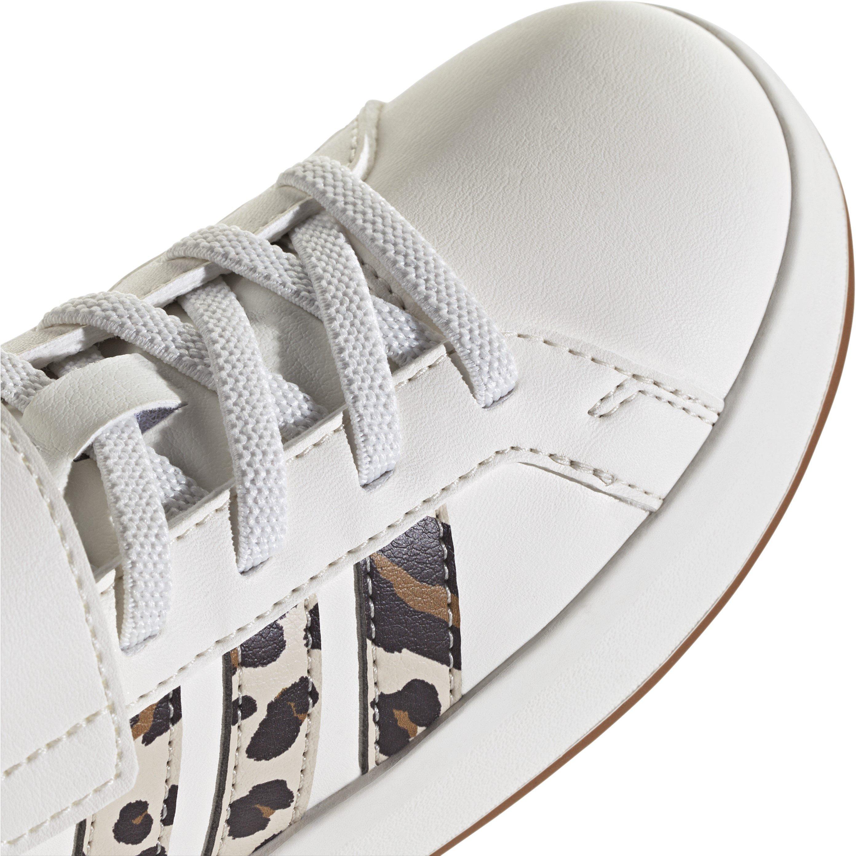 White/Animal - adidas - Grand Court Trainers Child Girls - 8