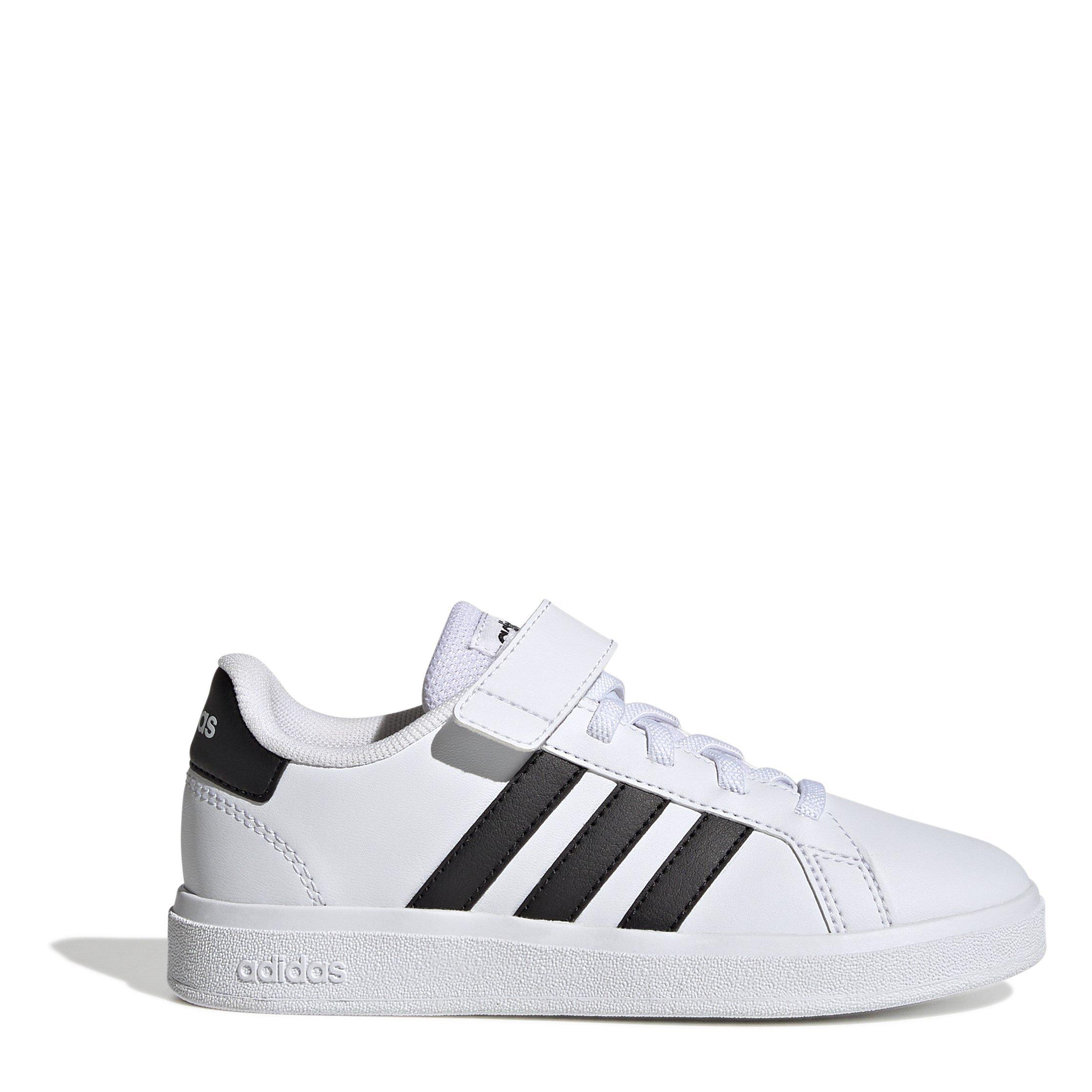 Adidas Boys Grand Court Child Trainers - White/Black - C11.5 (30)