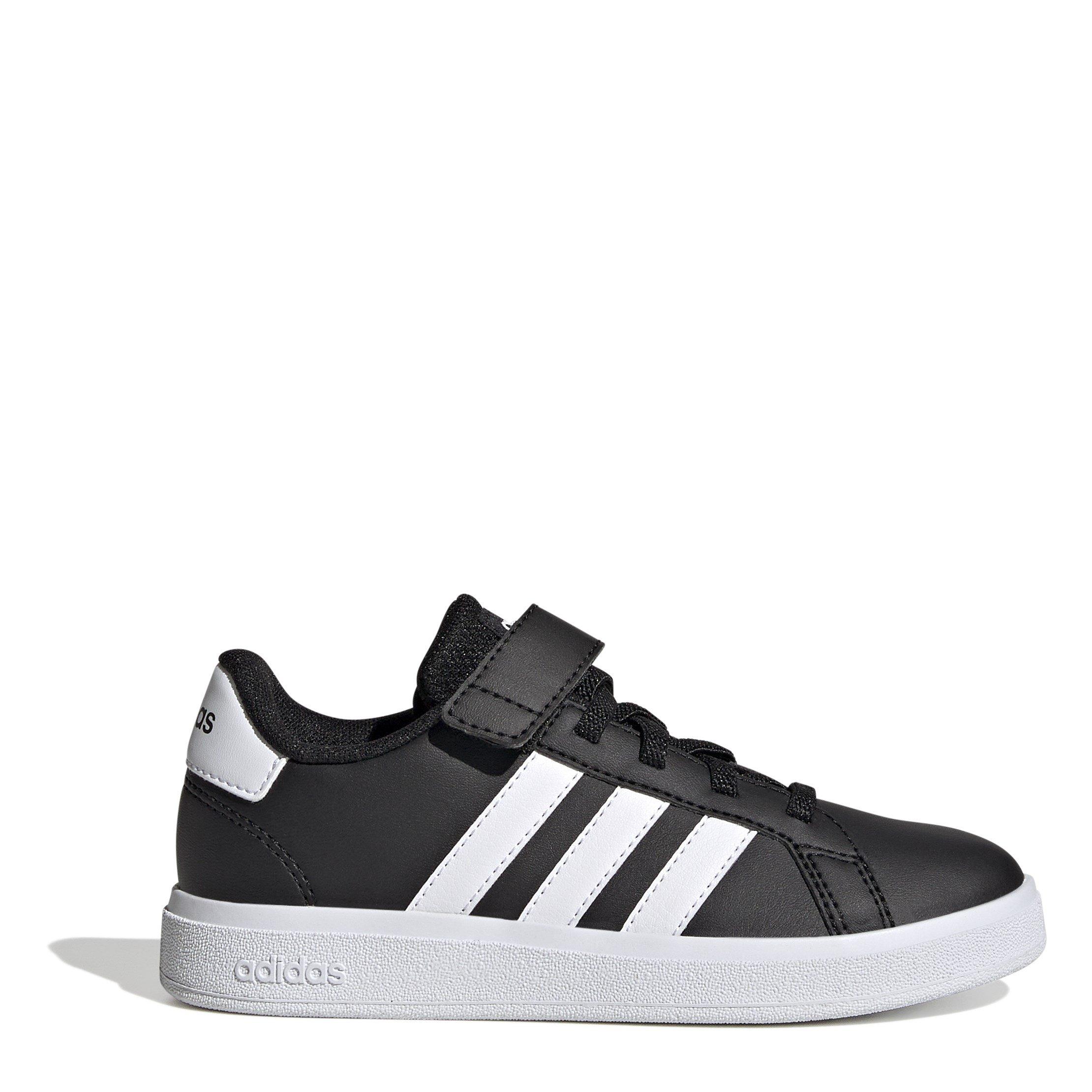 Adidas Boys Grand Court Child Trainers - Black/White - C12 (30.5)