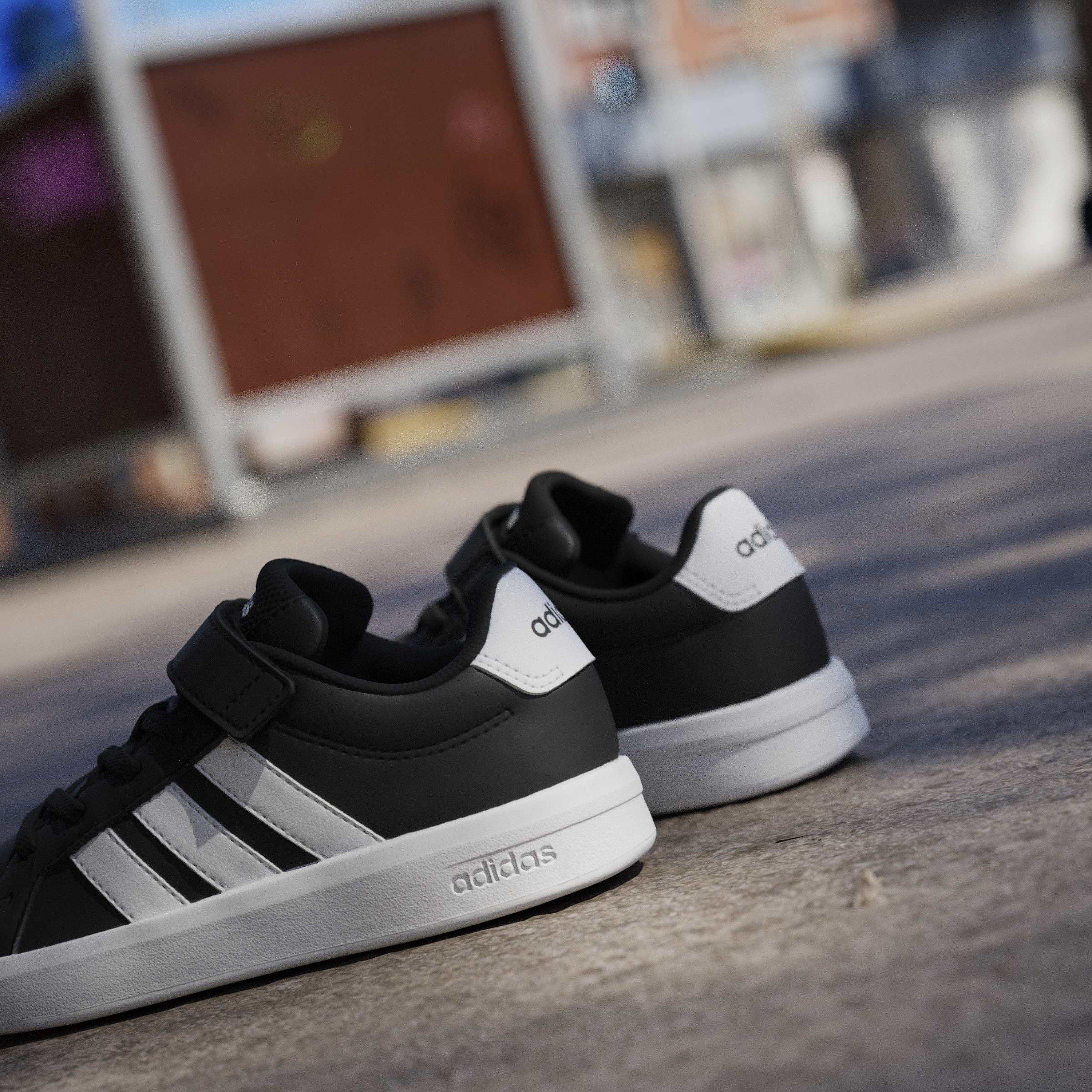Black/White - adidas - Grand Court Child Boys Trainers - 16