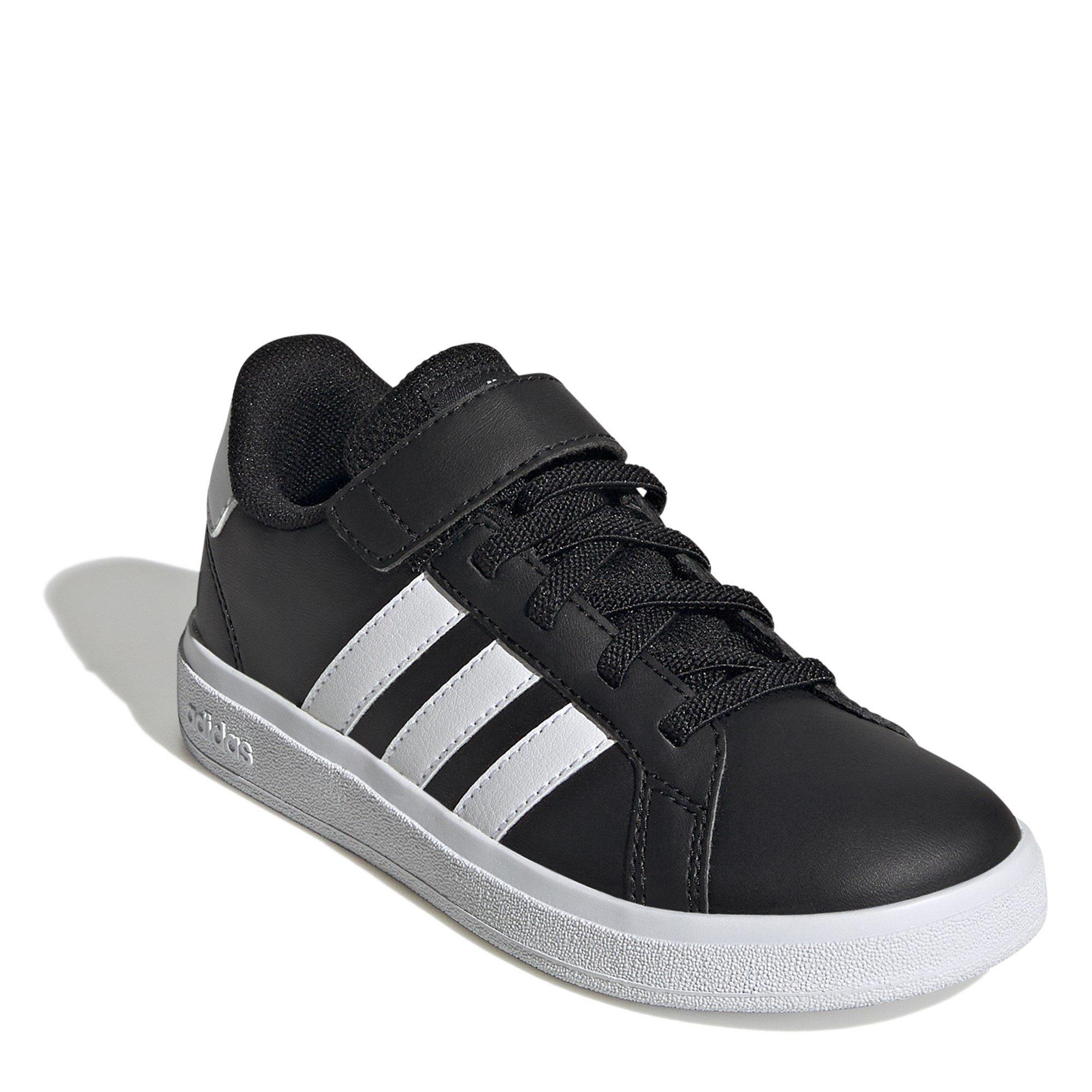 Black/White - adidas - Grand Court Child Boys Trainers - 3