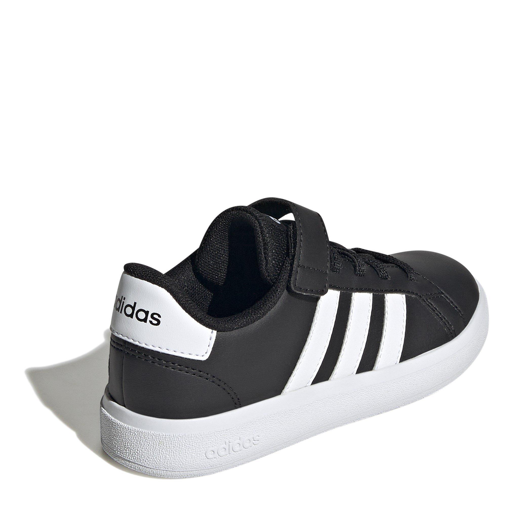 Black/White - adidas - Grand Court Child Boys Trainers - 4