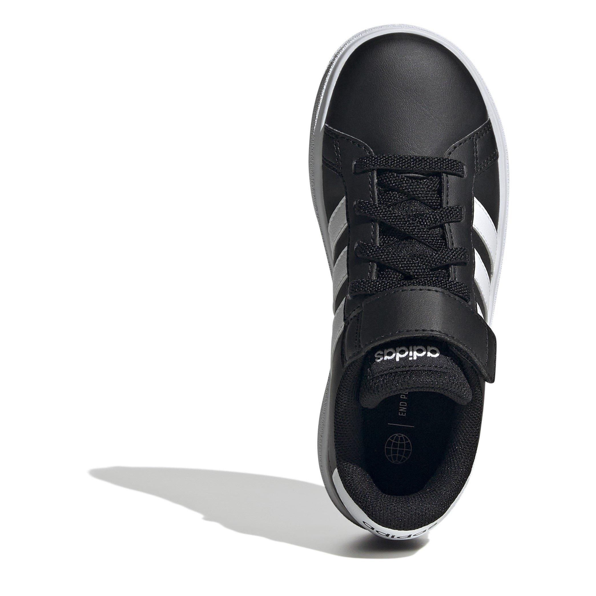 Black/White - adidas - Grand Court Child Boys Trainers - 5