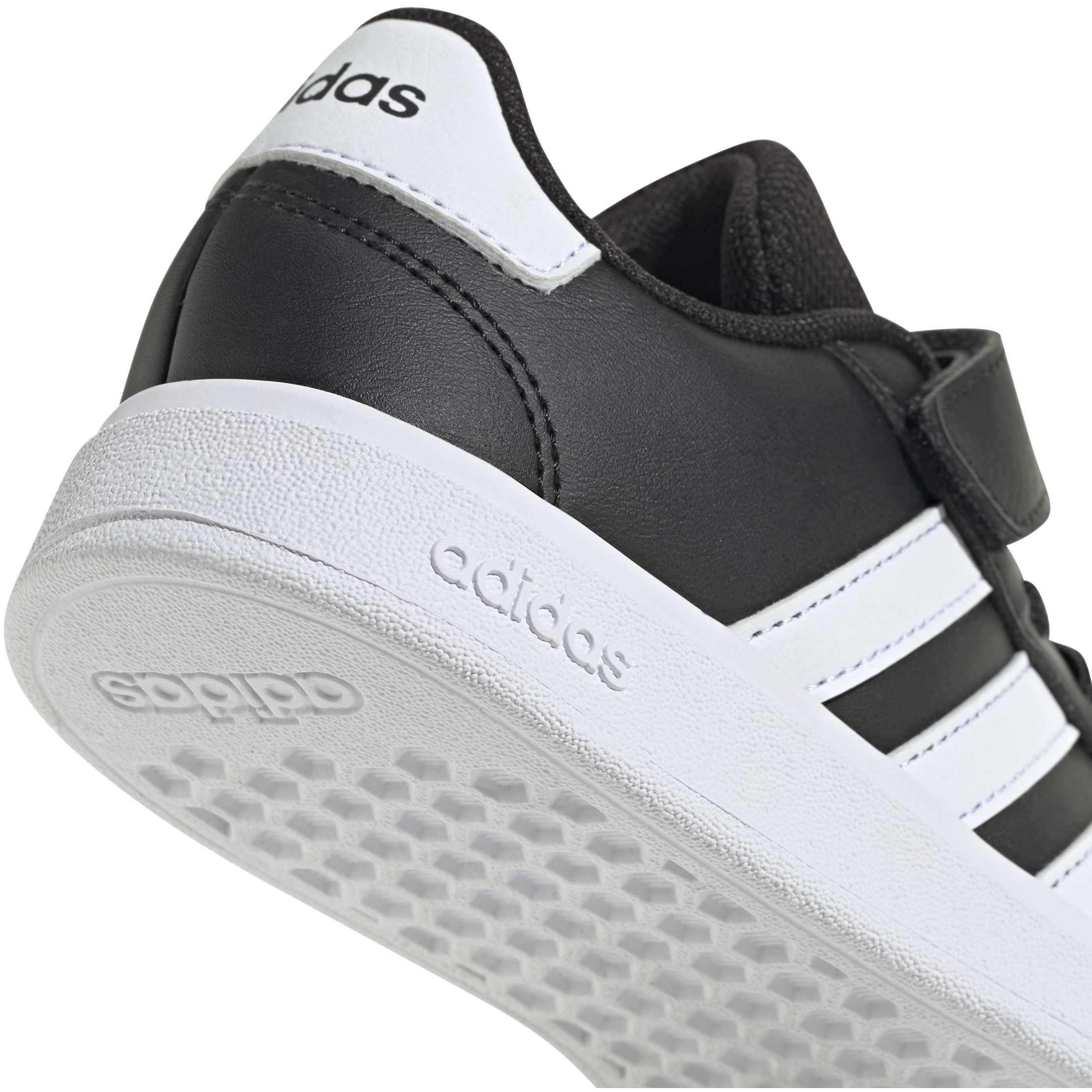 Black/White - adidas - Grand Court Child Boys Trainers - 8