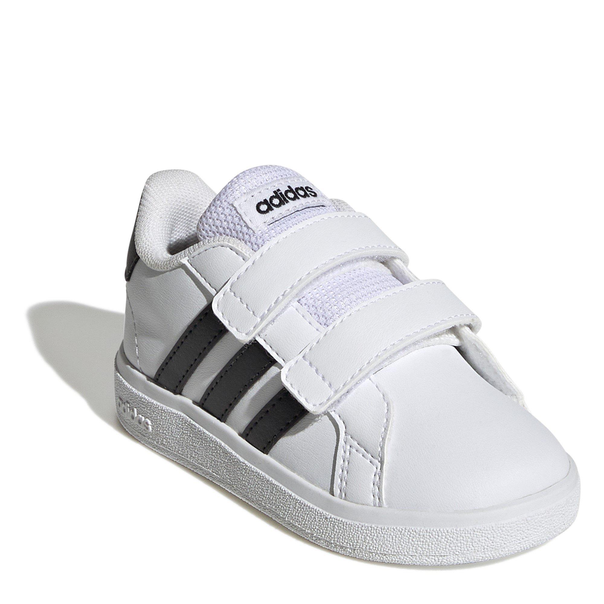 White/ Black - adidas - Grand Court Infant Boys Trainers - 3