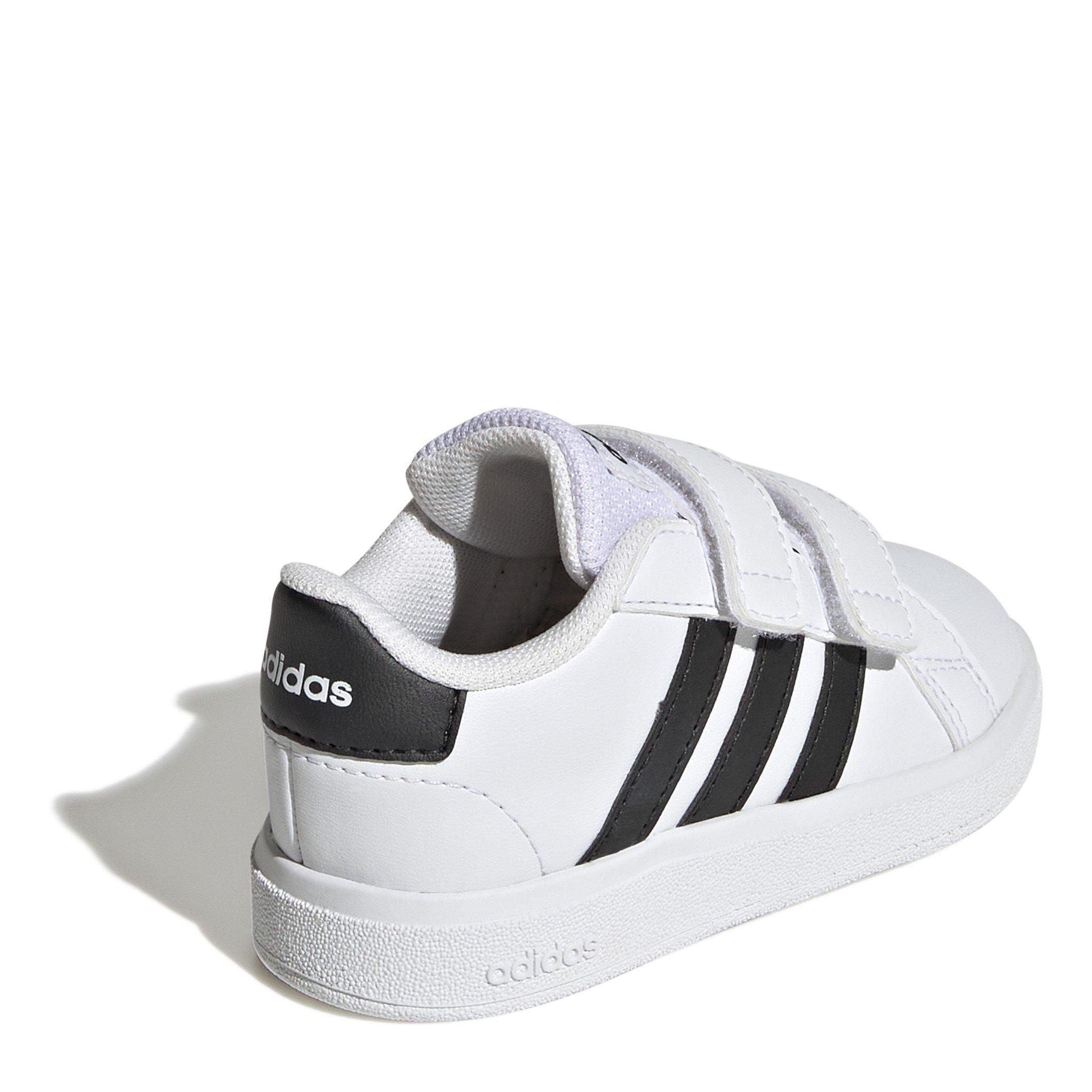 White/ Black - adidas - Grand Court Infant Boys Trainers - 4