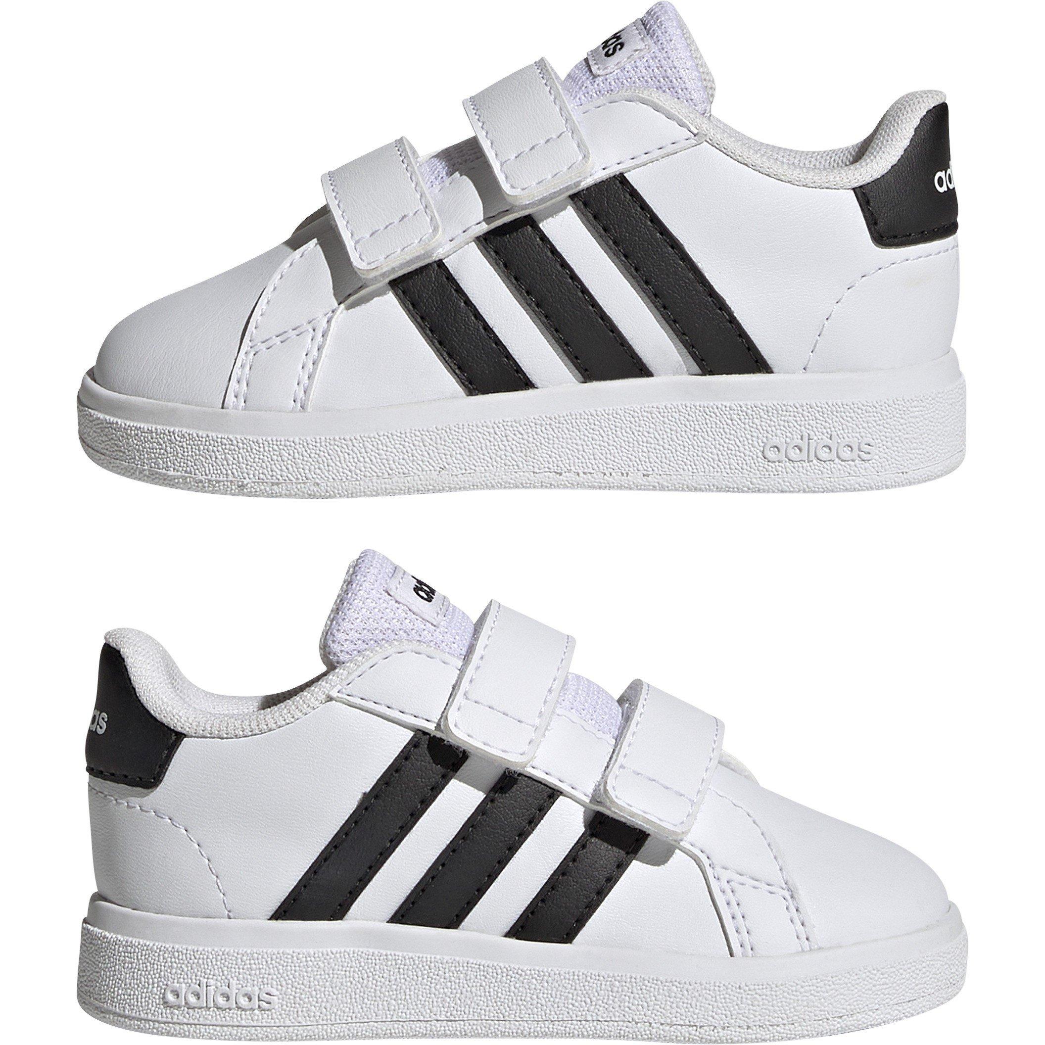 White/ Black - adidas - Grand Court Infant Boys Trainers - 9