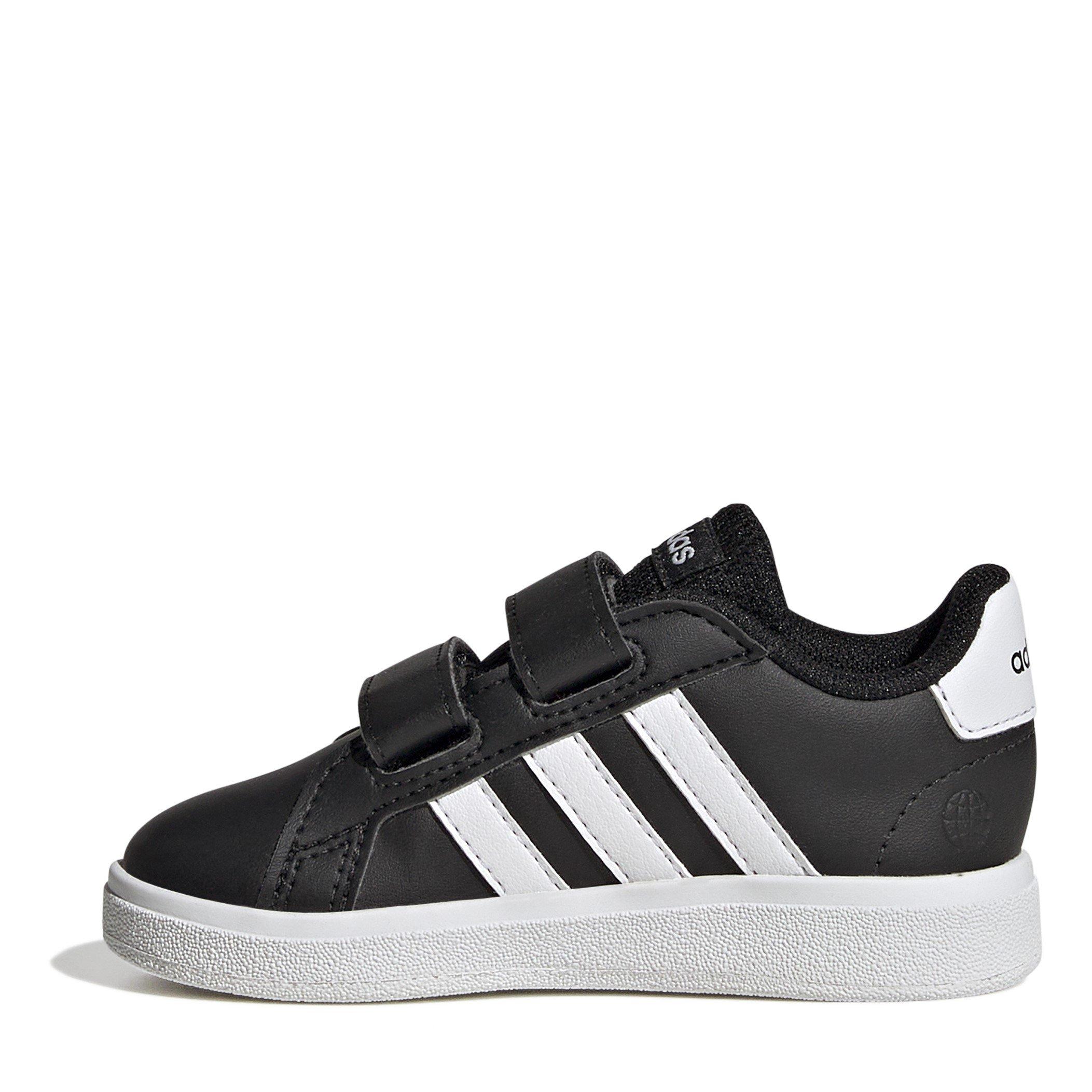 Black/ White - adidas - Grand Court Infant Boys Trainers - 2