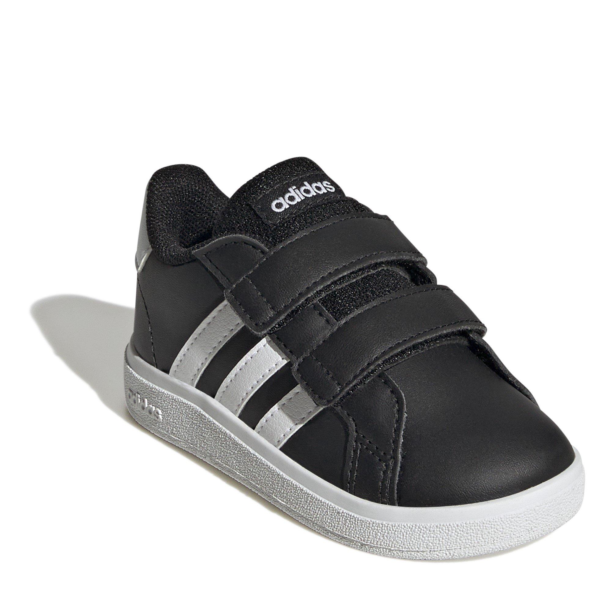Black/ White - adidas - Grand Court Infant Boys Trainers - 3