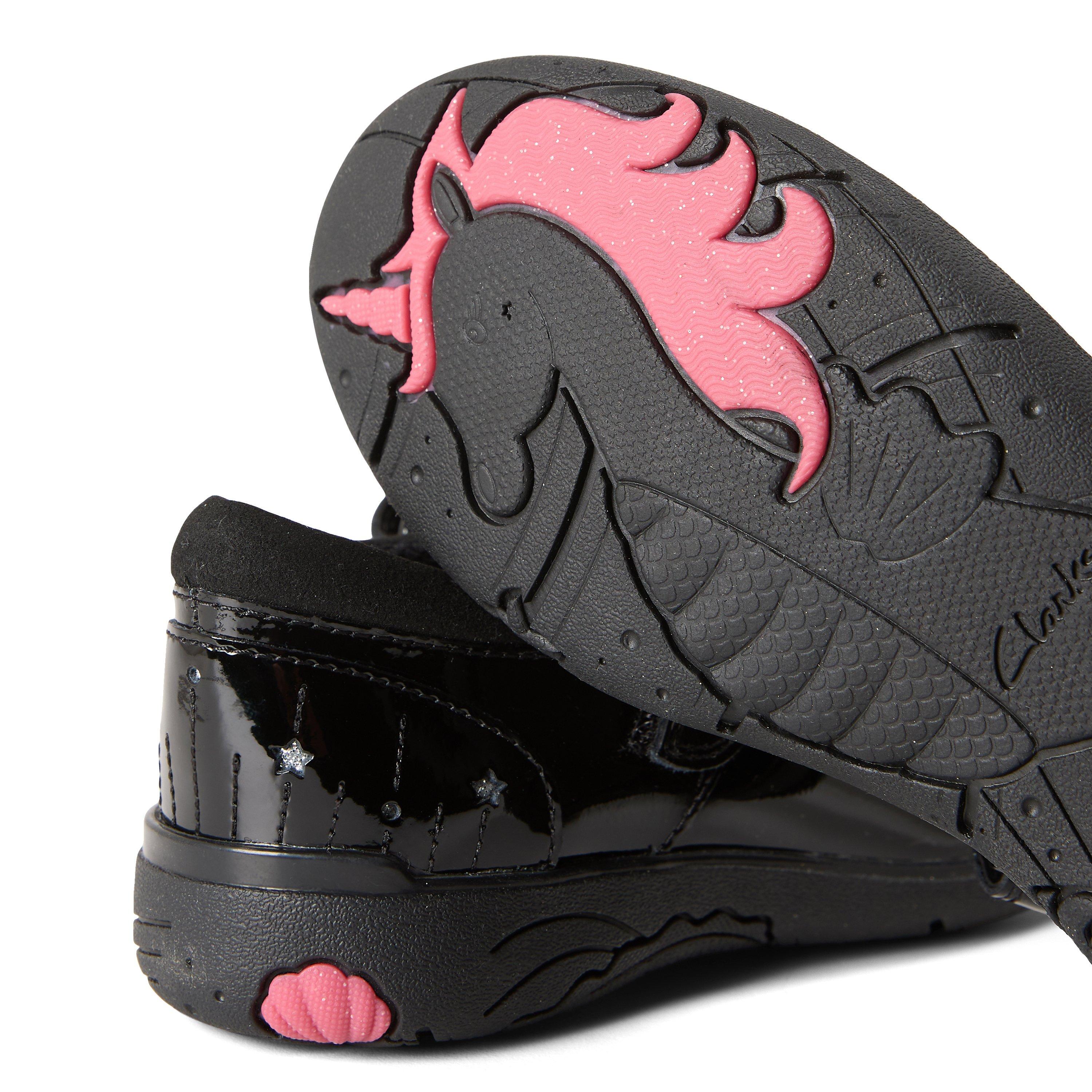 Noir - Clarks - Kids' Relda Wish K Leather Ballet Pumps - 3