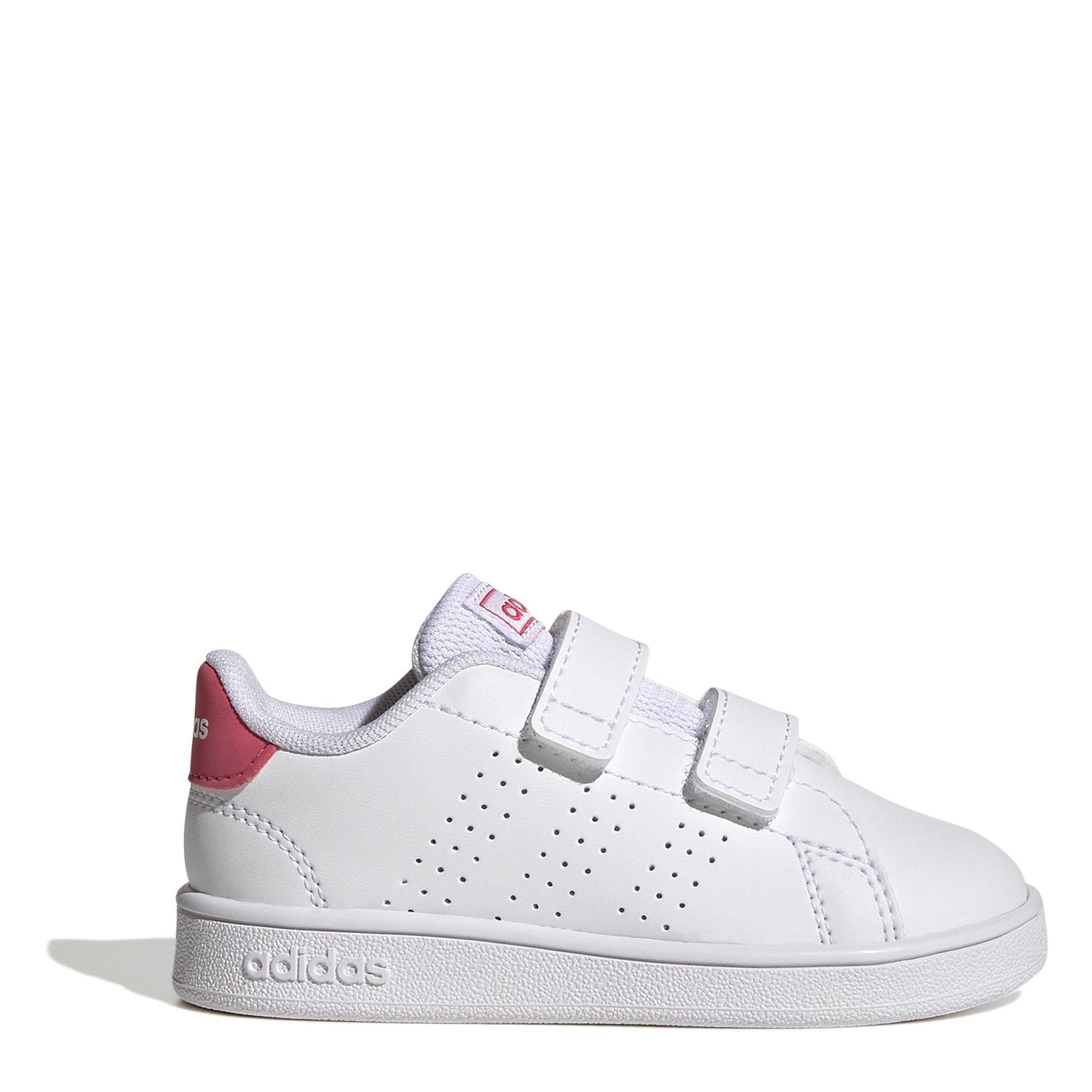 Weiß/Rosa - adidas - Advantage Infant Girls Trainers - 1