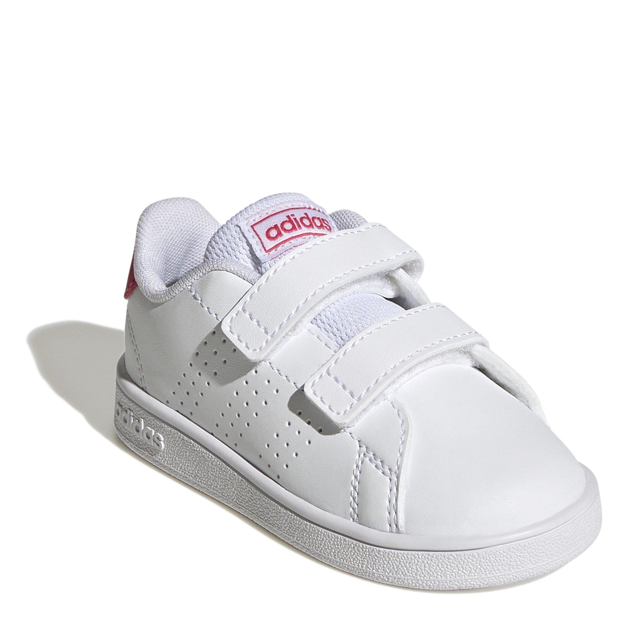 Weiß/Rosa - adidas - Advantage Infant Girls Trainers - 3