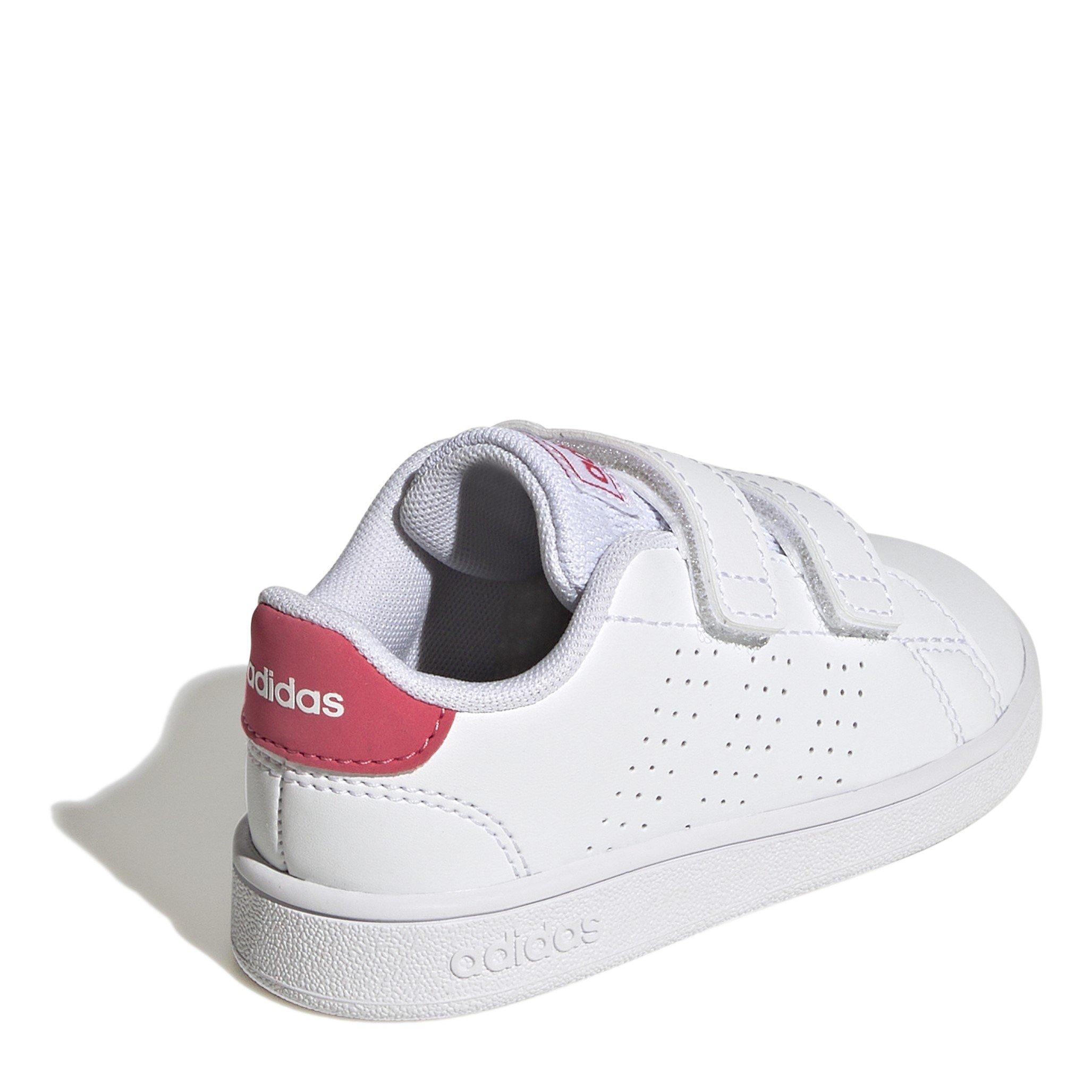 Weiß/Rosa - adidas - Advantage Infant Girls Trainers - 4