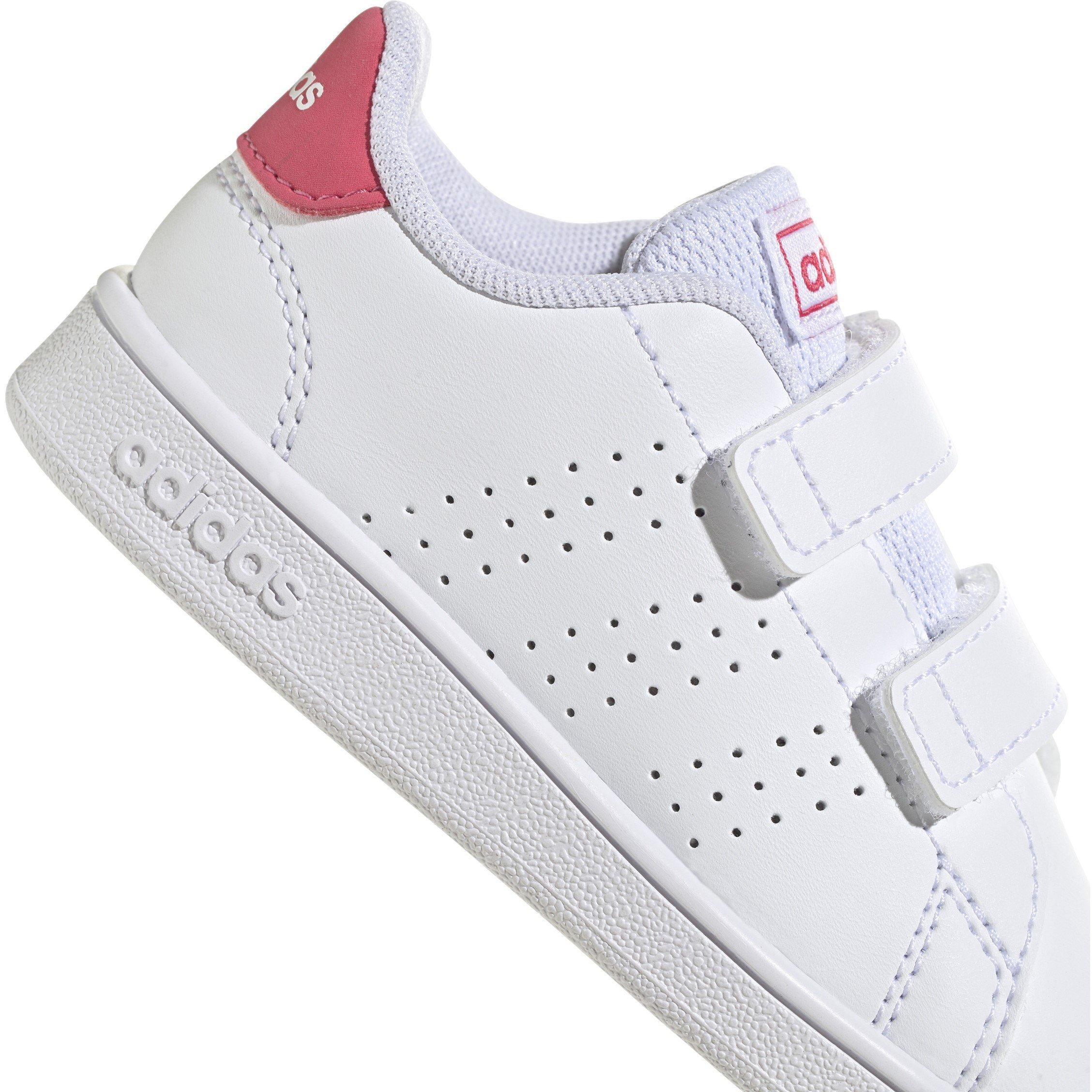 Weiß/Rosa - adidas - Advantage Infant Girls Trainers - 7