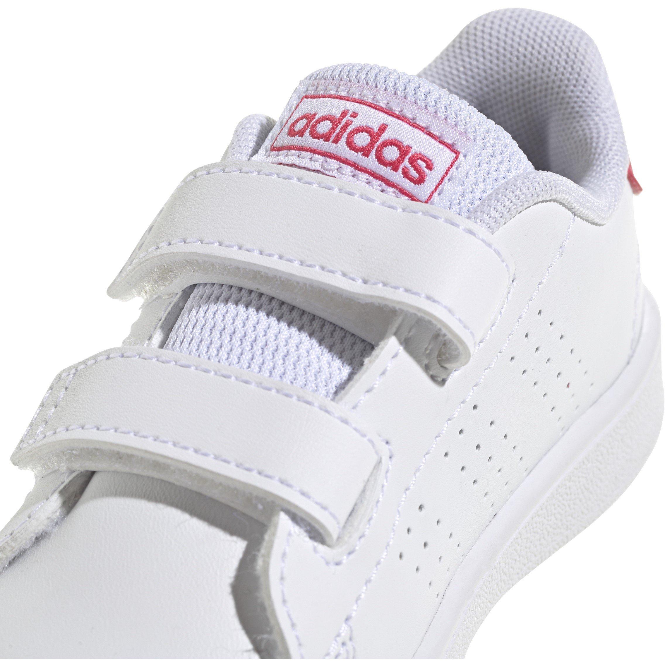 Weiß/Rosa - adidas - Advantage Infant Girls Trainers - 8
